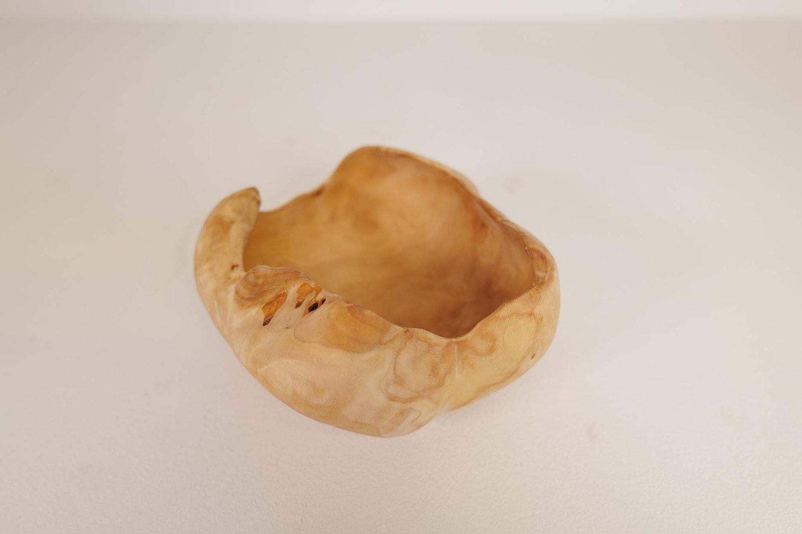 Home Decor Scandinavian Modern Set Of 2 Swedishs Folk Art Organic Burl Bowls, Circa 1990s photo