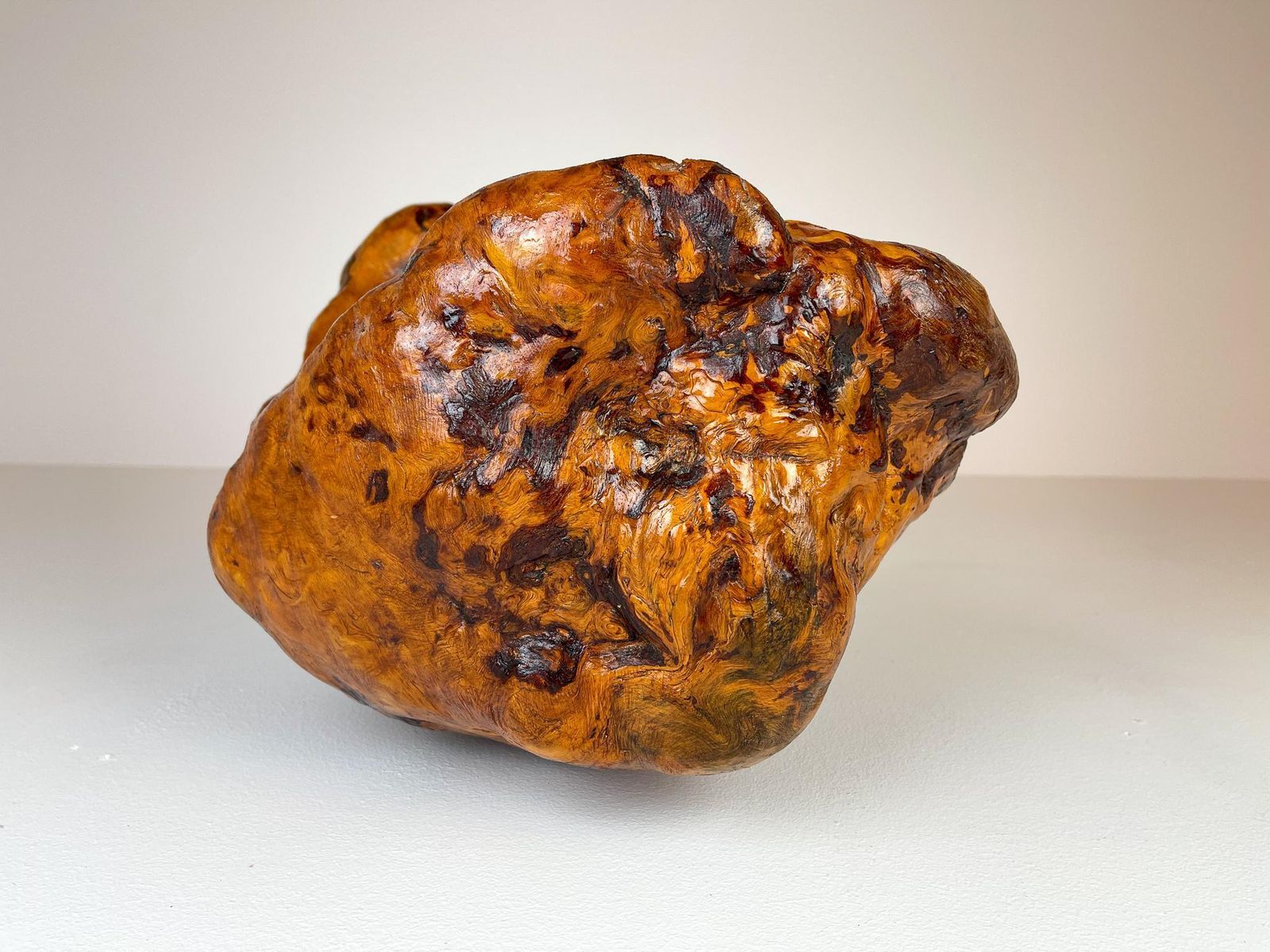 Exeptional Large Swedish Folk Art Organic Burl Bowl, Circa 1960s photo Home Decor
