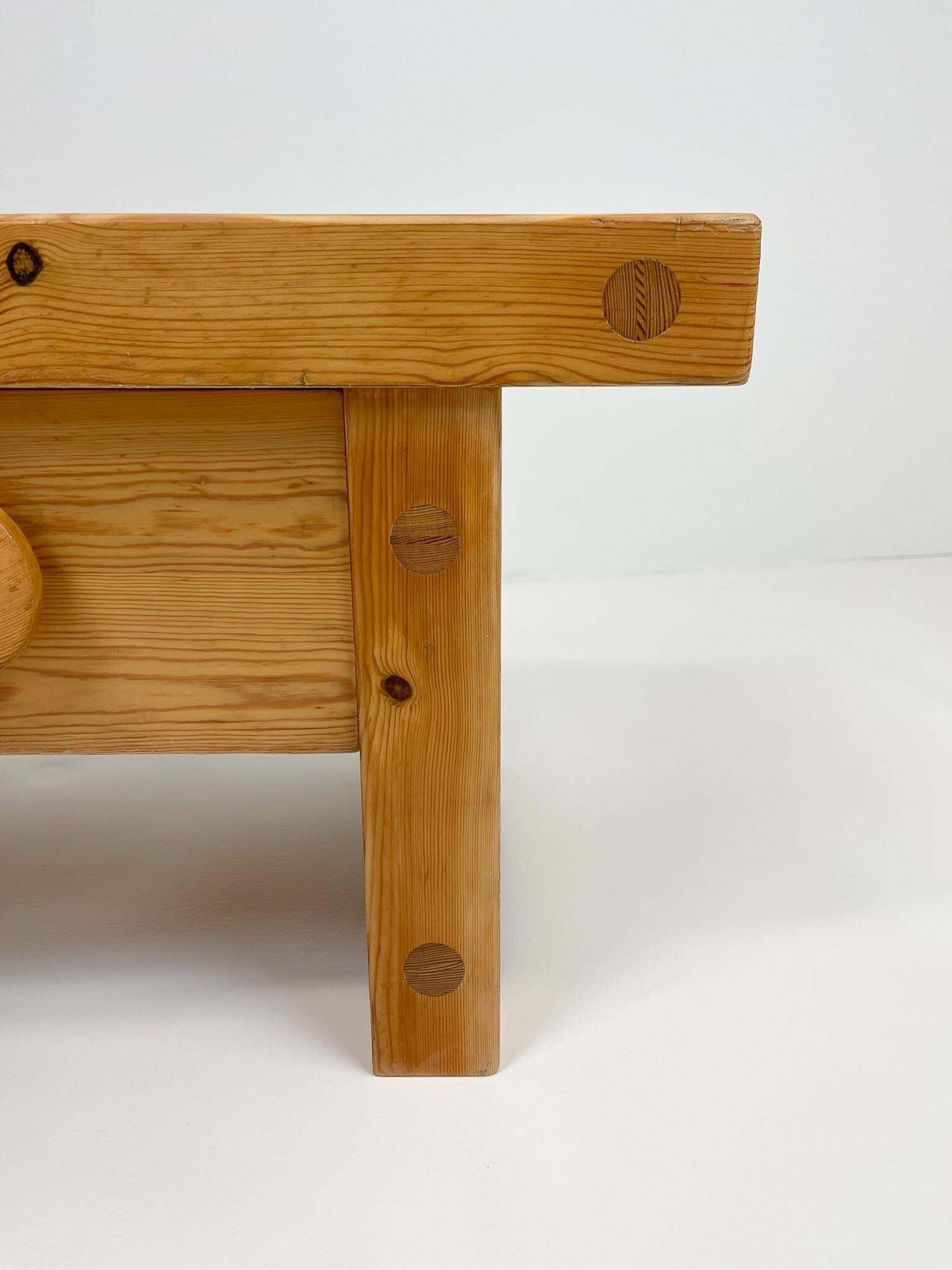 photo for sale Scandinavian Modern Solid Pine Bench By Fröseke, Furniture Maker In Sweden, 1970s