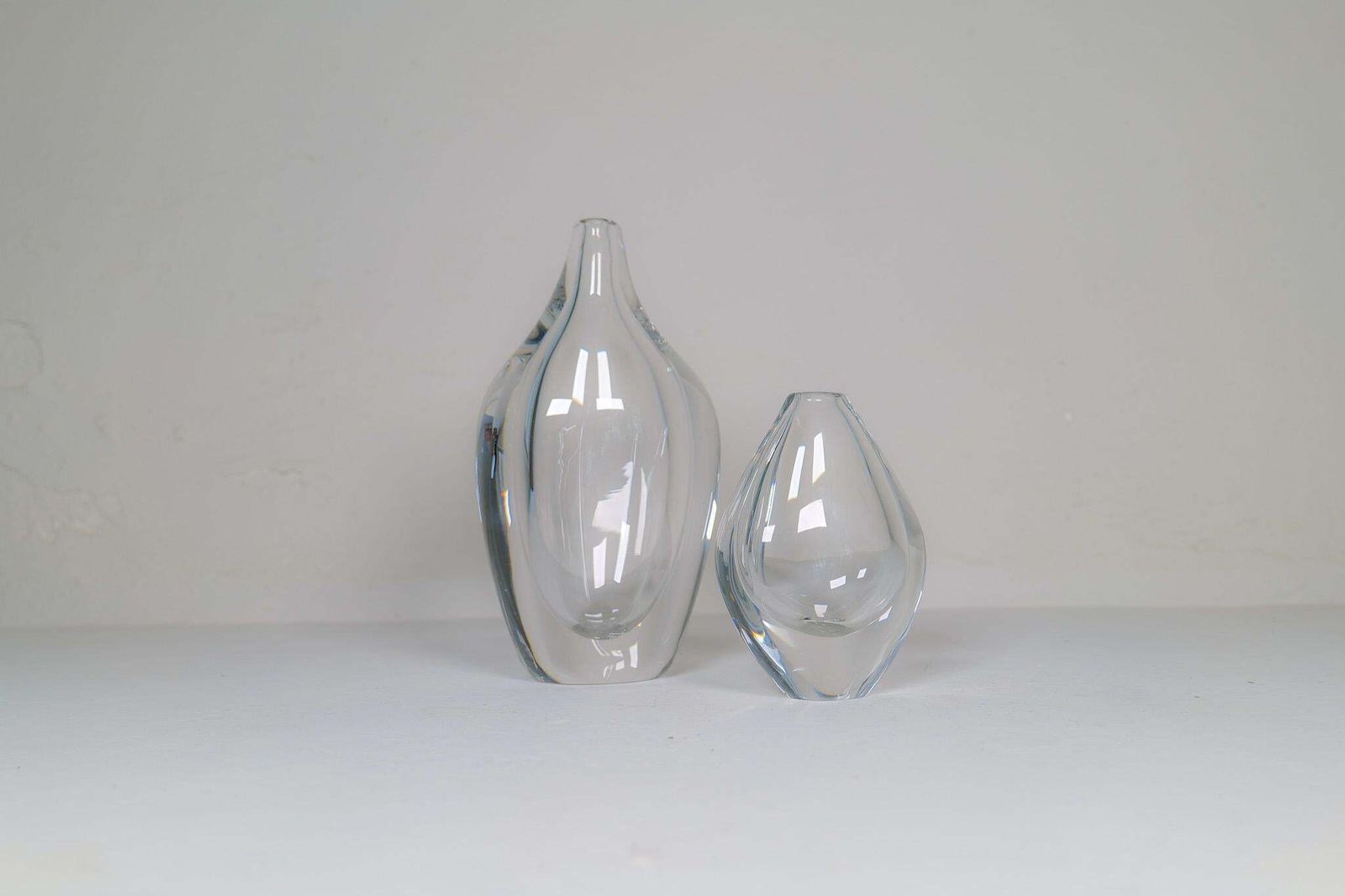 Scandinavian Modern Glass Vases Orrefors  Erika Lagerbielke, Sweden photo for sale