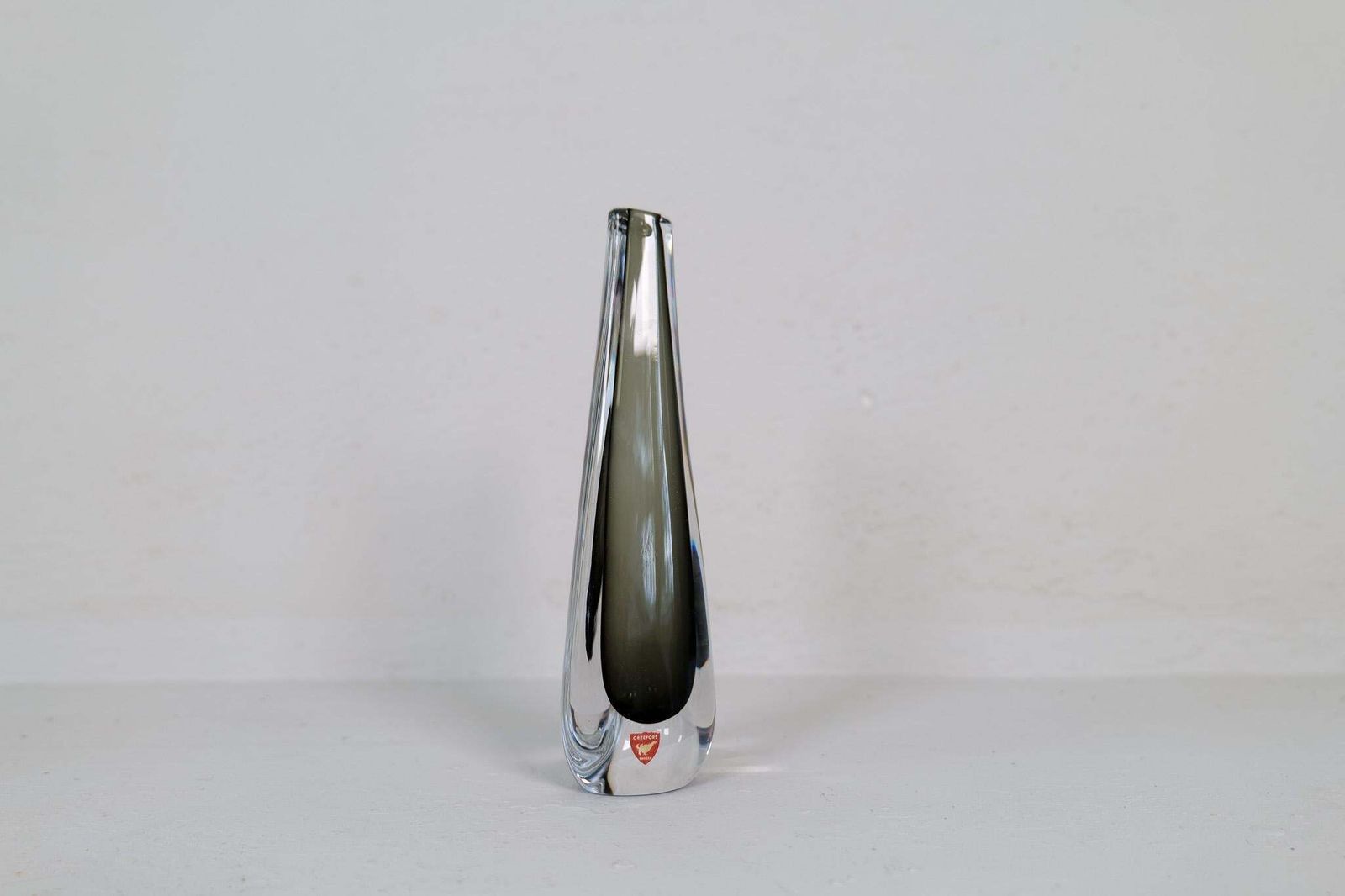 Mid Century Modern Nils Landberg Orrefors Set Of 2 Vases, Circa 1950s, Sweden photo vintage