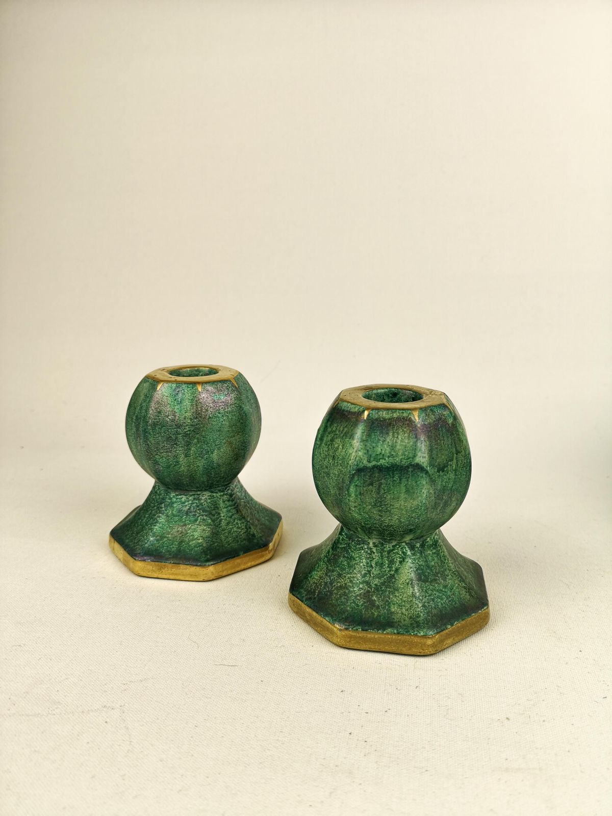 Gustavsberg Art Deco Bowl And Candlesticks Josef Ekberg photo vintage