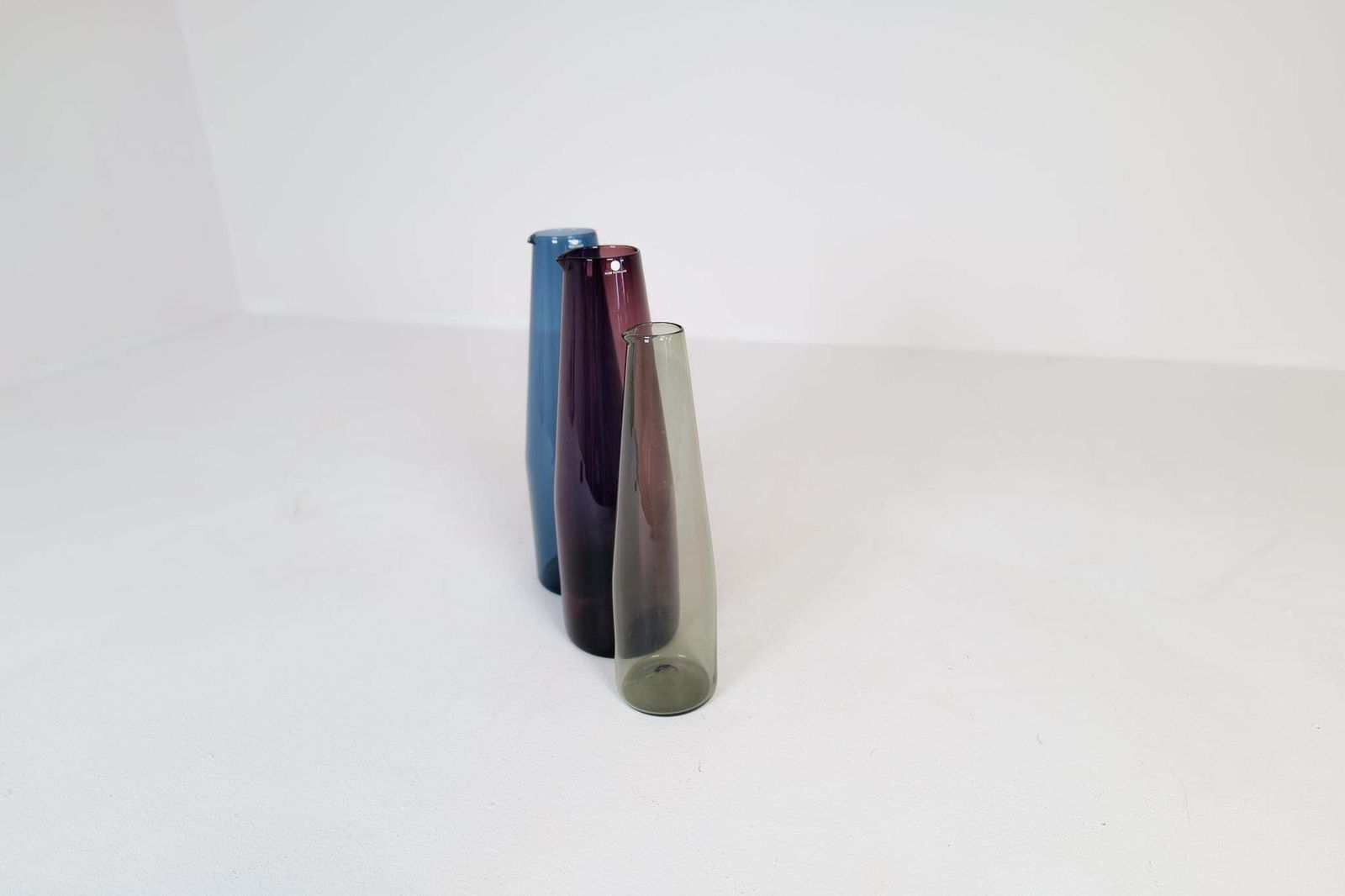 Midcentury Collection Of 3 Bird Carafes Iittala Timo Sarpaneva Finland, 1950s photo buy