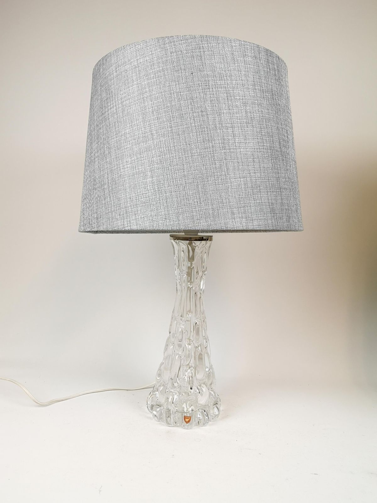 Swedish Midcentury Crystal Table Lamps Orrefors By Carl Fagerlund photo Lighting