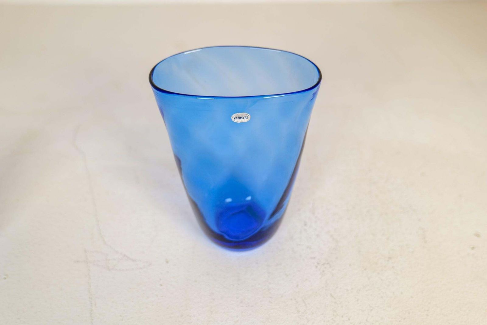 photo for sale Art Deco Set Of 6 Glass Sculptured Handcrafted Vases Reijmyre, Sweden, 1930s