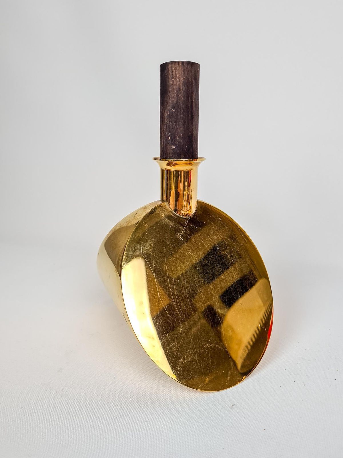 Collection Of Decanter And Bowls In Brass Pierre Forsell Skultuna, Sweden, 1970s photo vintage