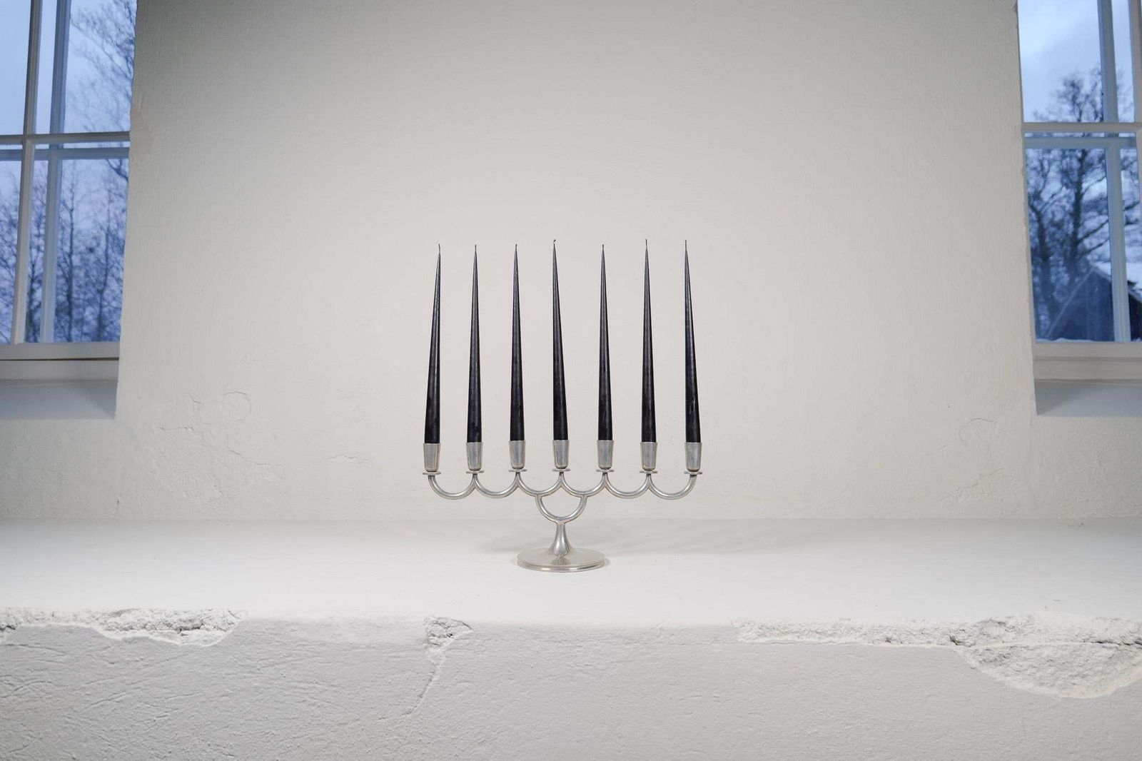 Art Deco Candelabra In Pewter By Lars Holmström In Arvika, Sweden, 1931 photo Home Decor