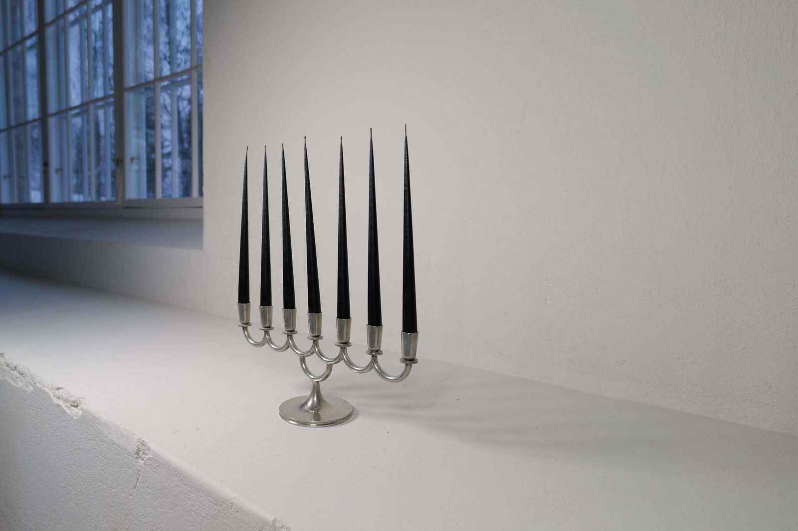 Art Deco Candelabra In Pewter By Lars Holmström In Arvika, Sweden, 1931 photo 2437.0