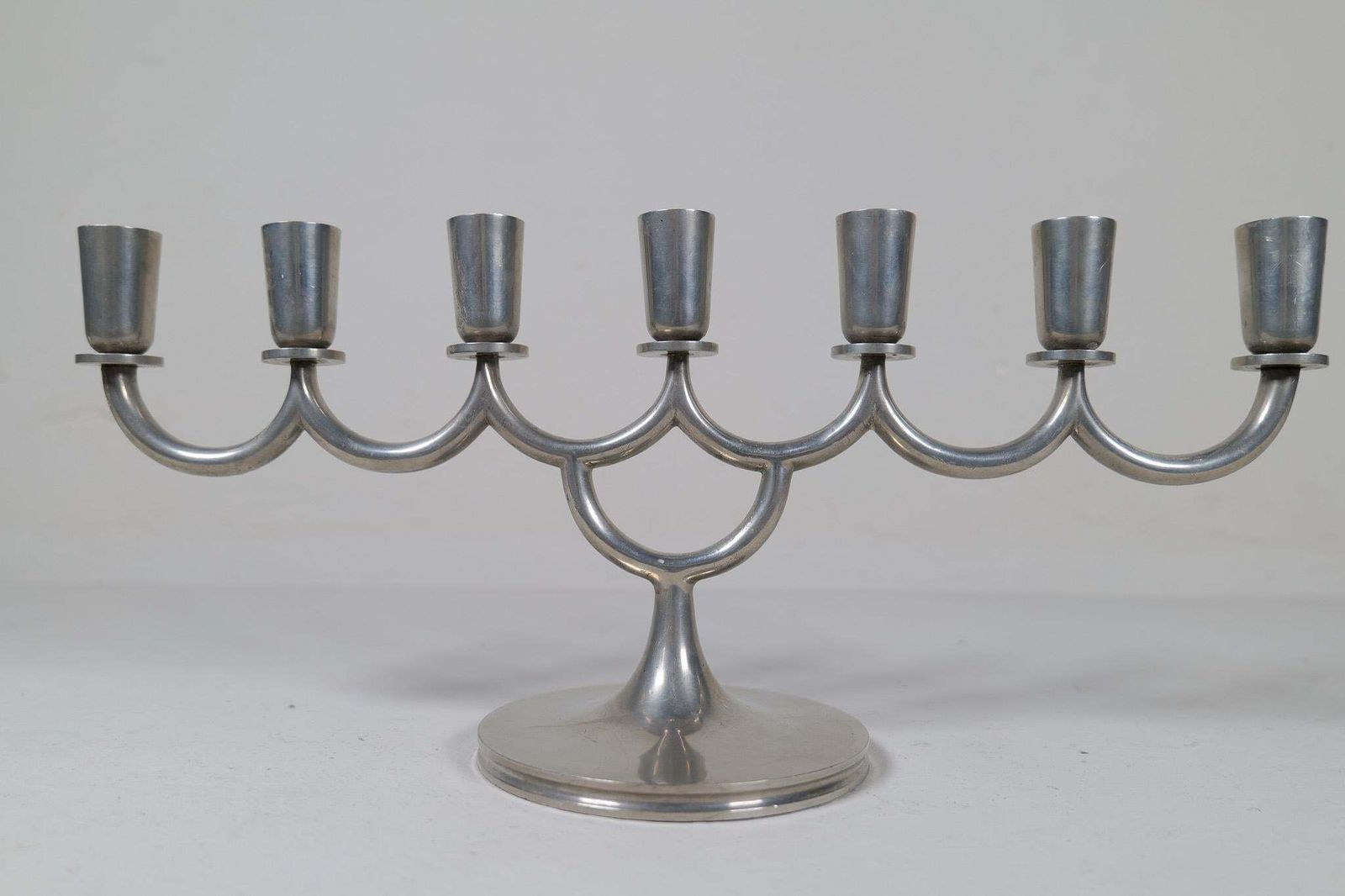 photo for sale Art Deco Candelabra In Pewter By Lars Holmström In Arvika, Sweden, 1931