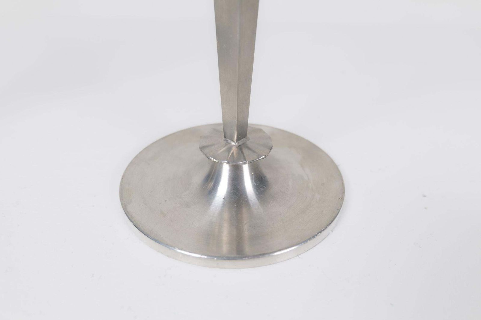 Home Decor Art Deco Sculptural Set Of Candelabras In Pewter, Sweden, 1940s photo
