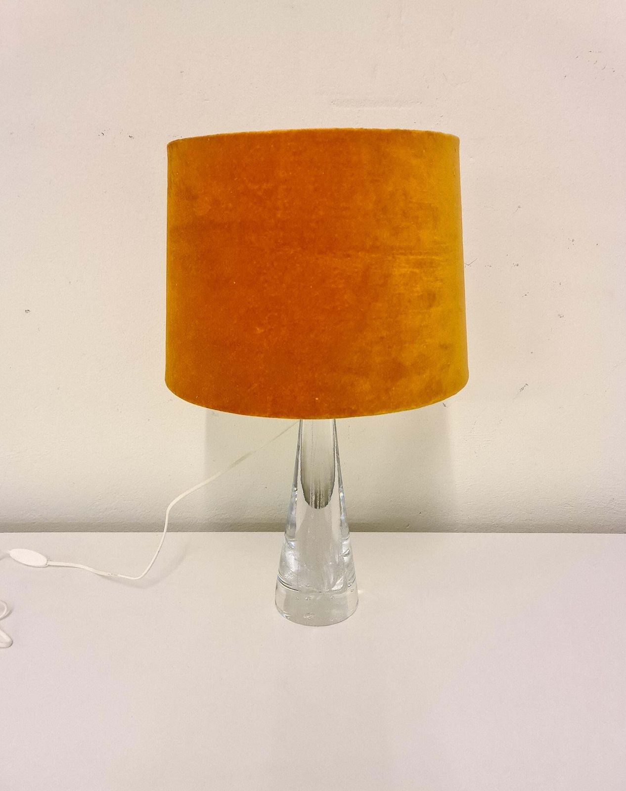 Midcentury Crystal Glass Table Lamp By Vicke Lindstrand Kosta, Sweden photo furniture