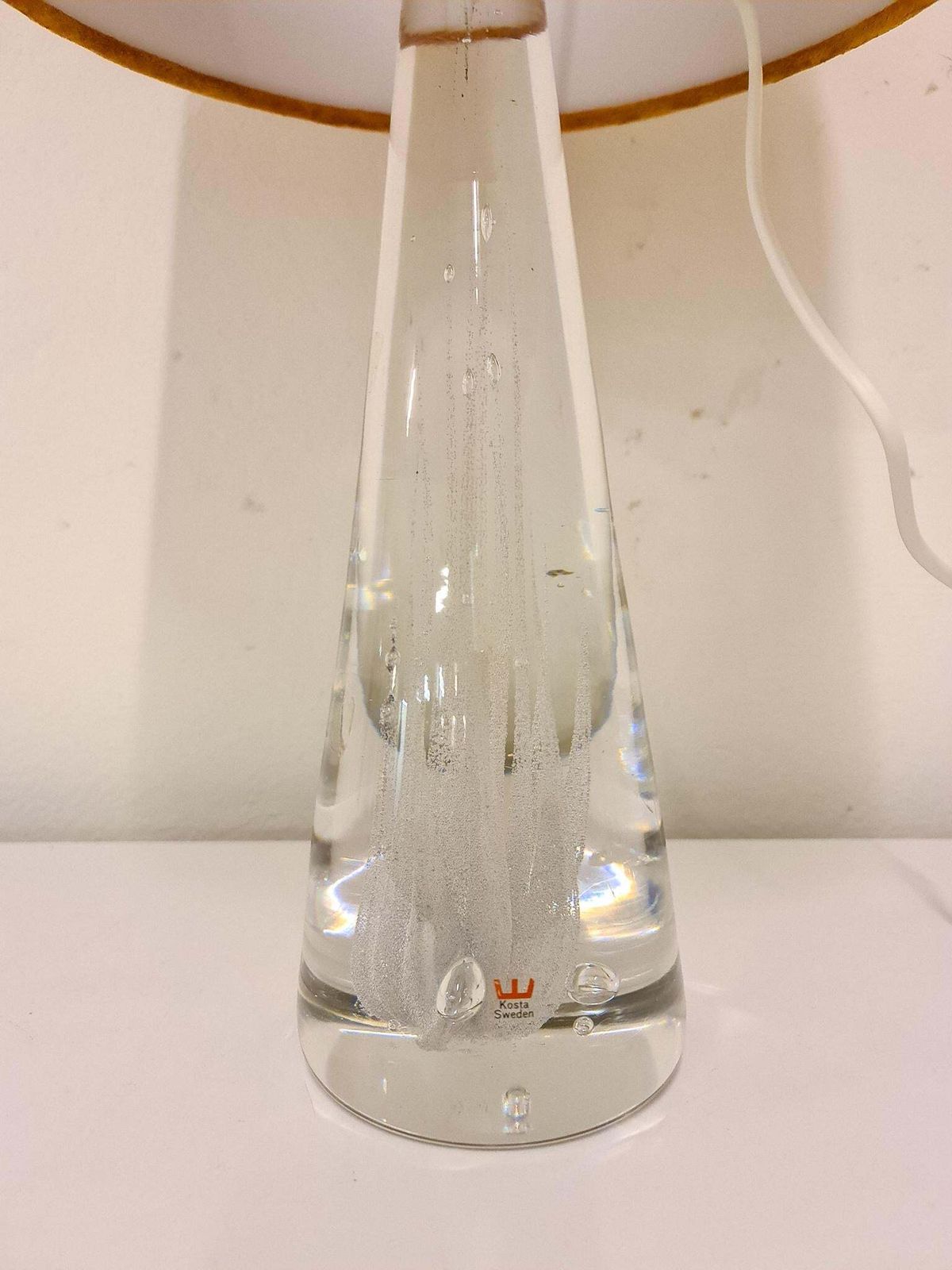 Midcentury Crystal Glass Table Lamp By Vicke Lindstrand Kosta, Sweden photo 1069.0