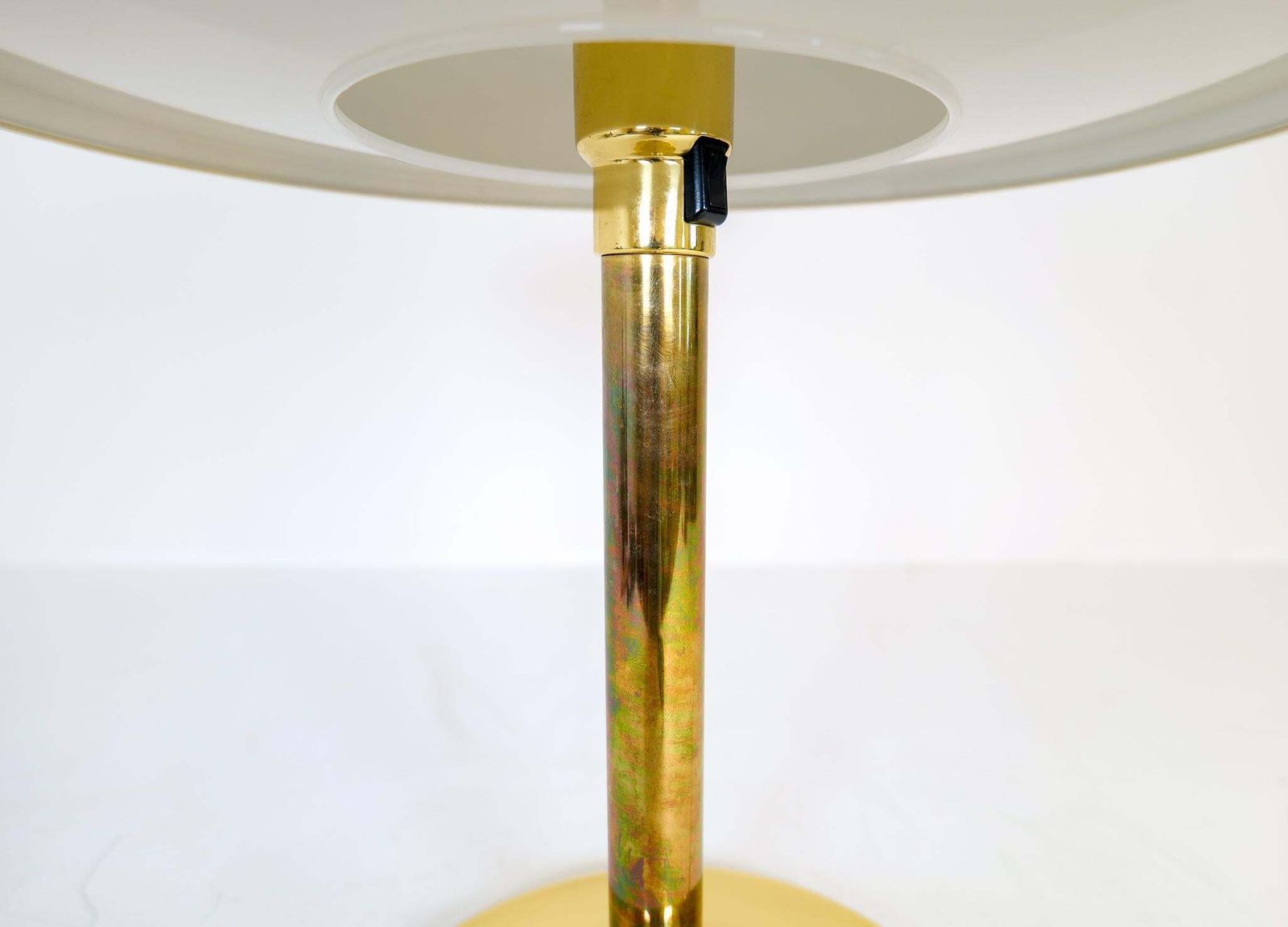 photo for sale Space Age Large Table Lamp Brass Fagerhults, Sweden, 1970s