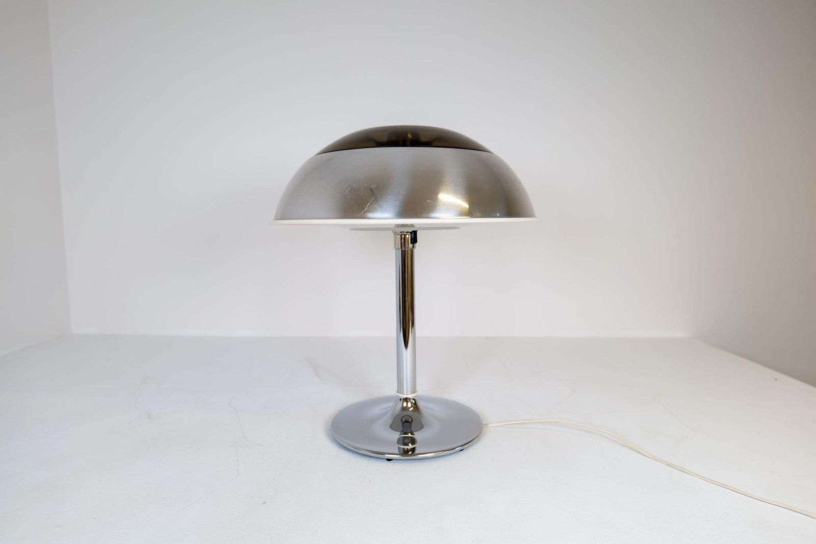 Space Age Large Table Lamp Chrome Fagerhults, Sweden, 1970s photo for sale