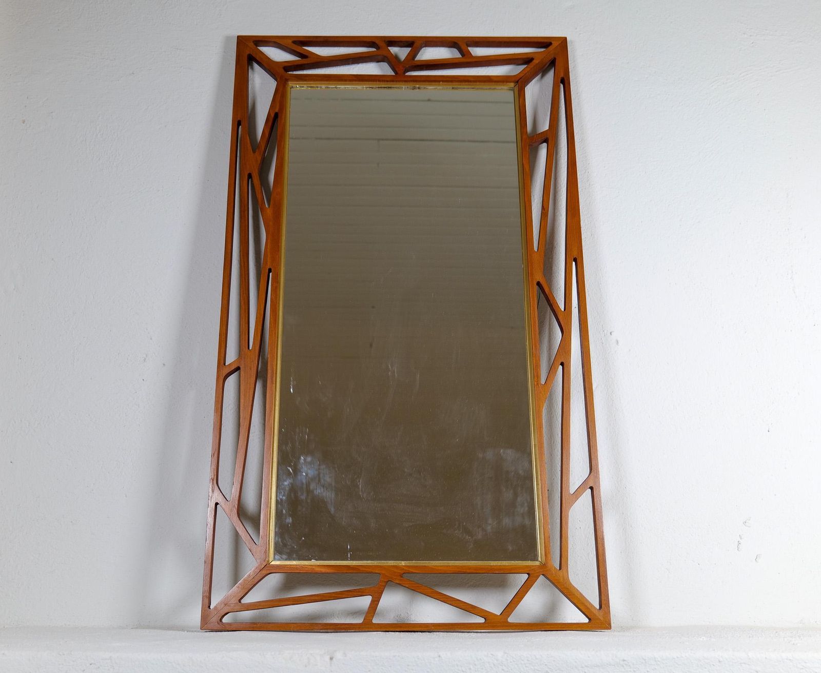 Mid Century Yngve Ekström Rare Large Mirror "Konkret" By Eden Spegel In Sweden photo 4104.0