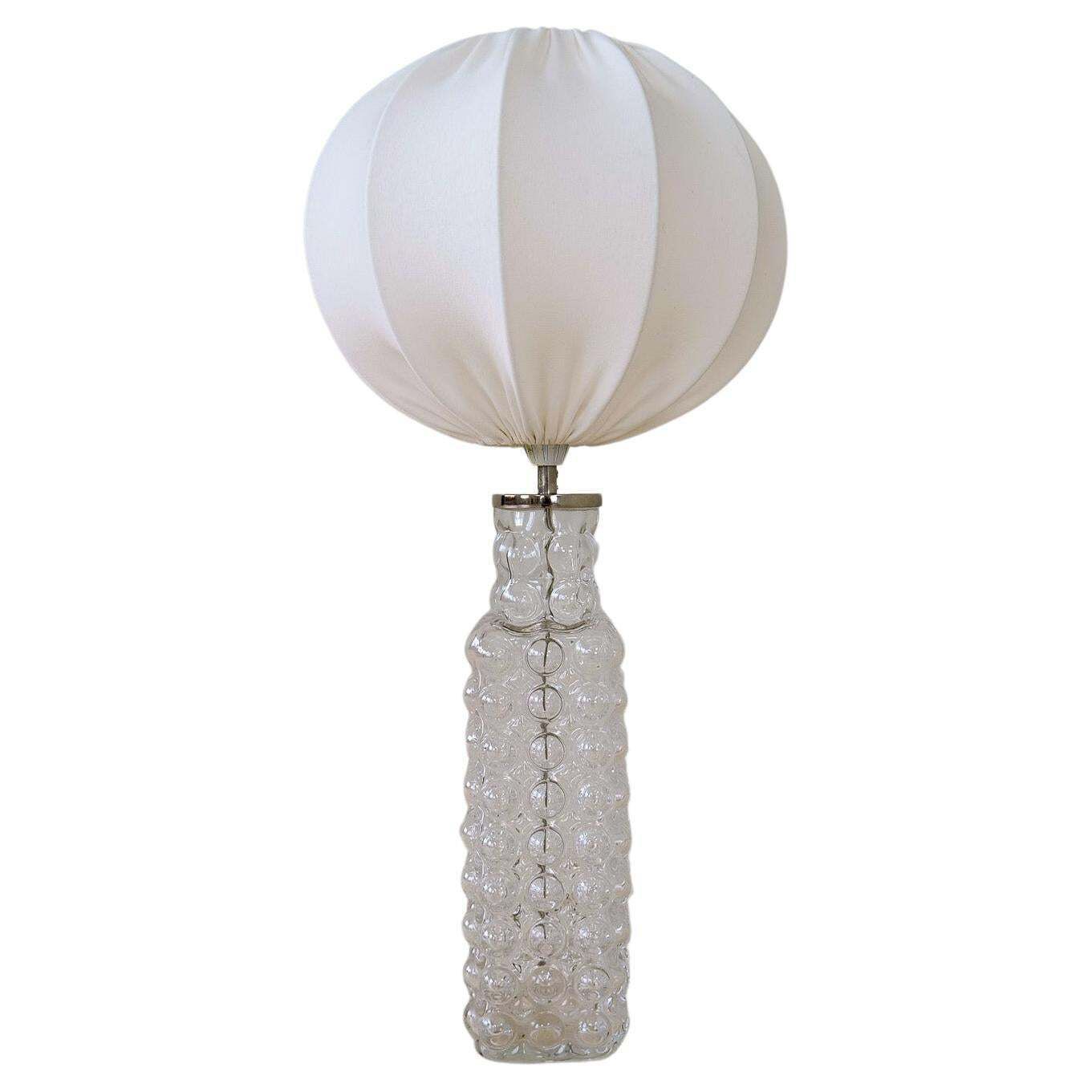 Midcentury Modern Drop Shaped Crystal Rare Table Lamp Orrefors By Carl Fagerlund