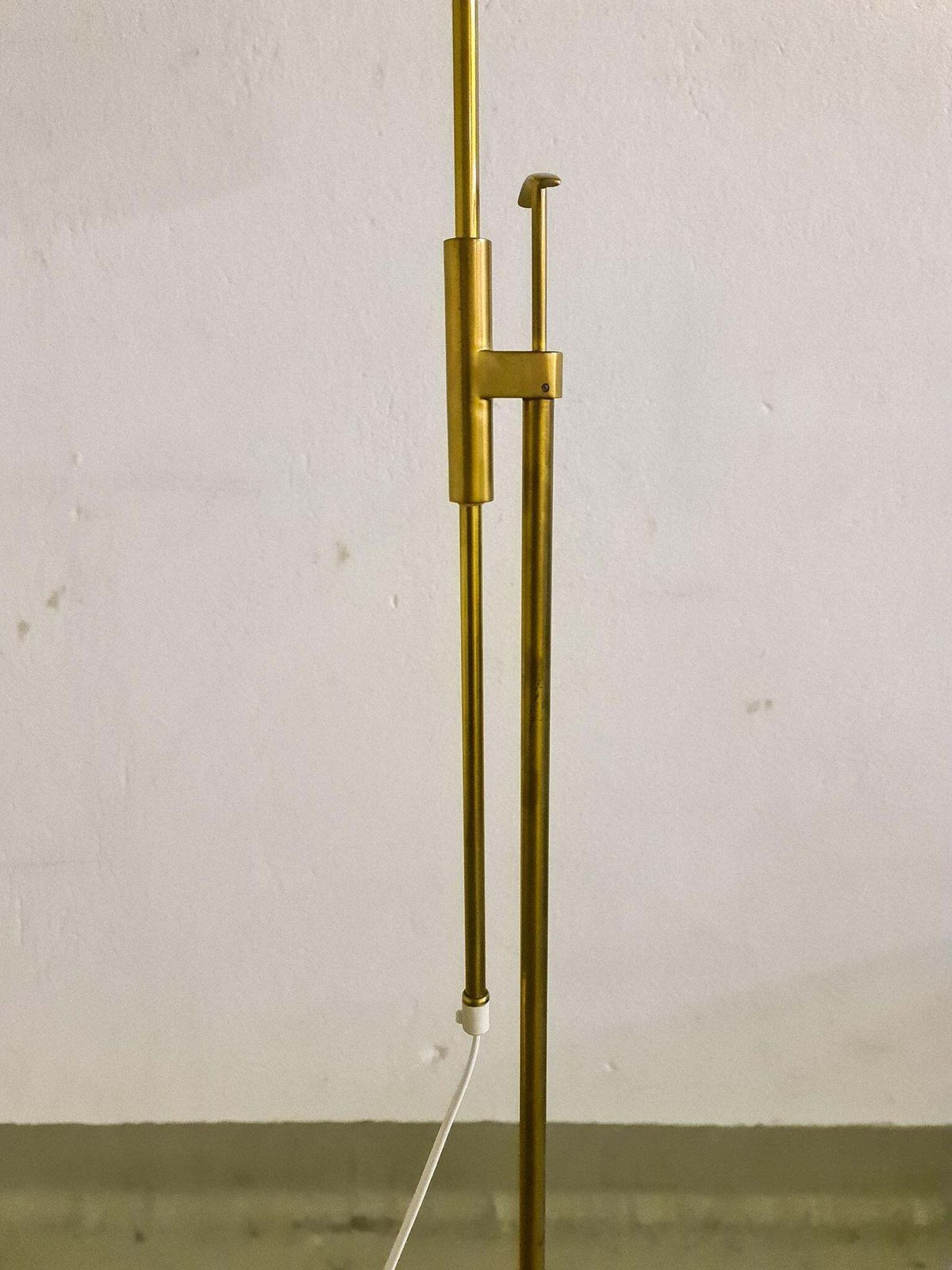 Midcentury Brass Floor Lamp Falkenbergs Belysning, Sweden, 1960s photo vinterior