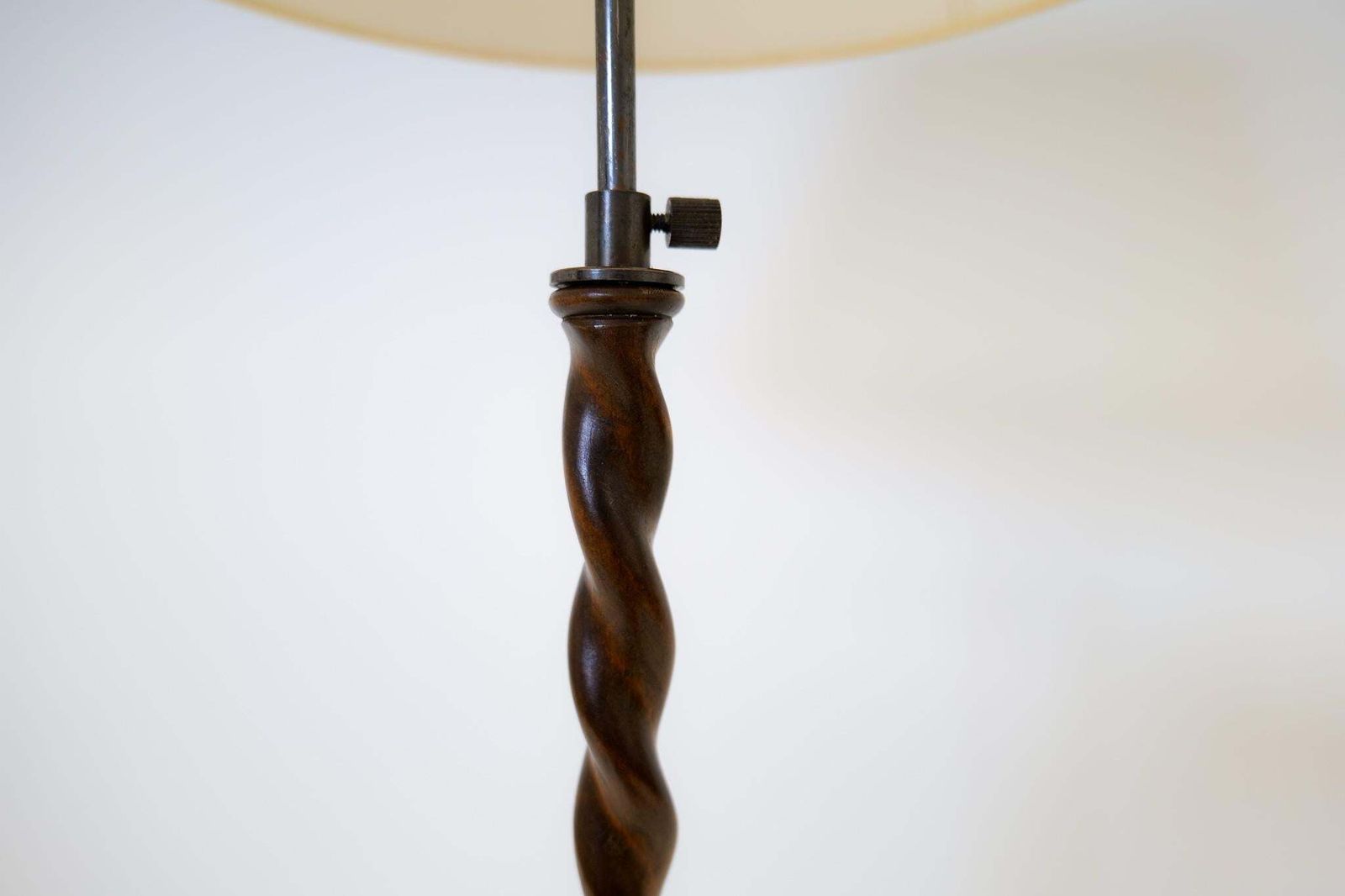 Art Deco Organic Swirl Floor Lamp In Stained Birch Sweden, 1940s photo buy