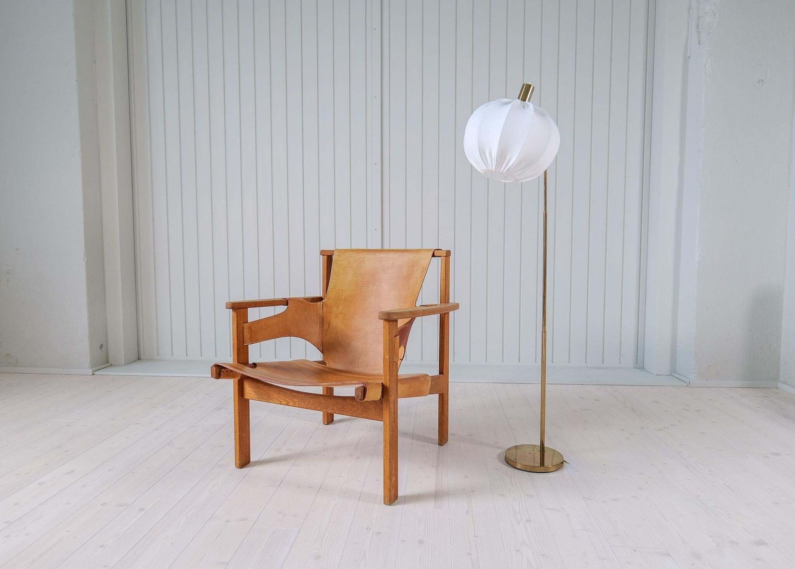 photo vinterior Midcentury Modern Brass Floor Lamp Bergboms G 03, Sweden, 1960s