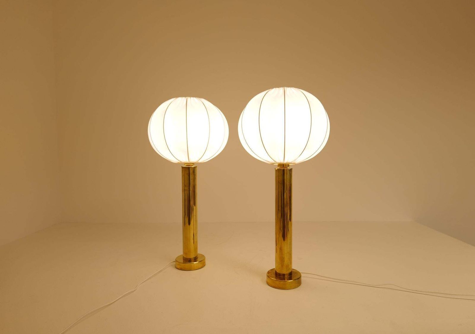 photo buy Midcentury Pair Of Brass Table Lamps By Kosta Elarmatur, Sweden, 1960s