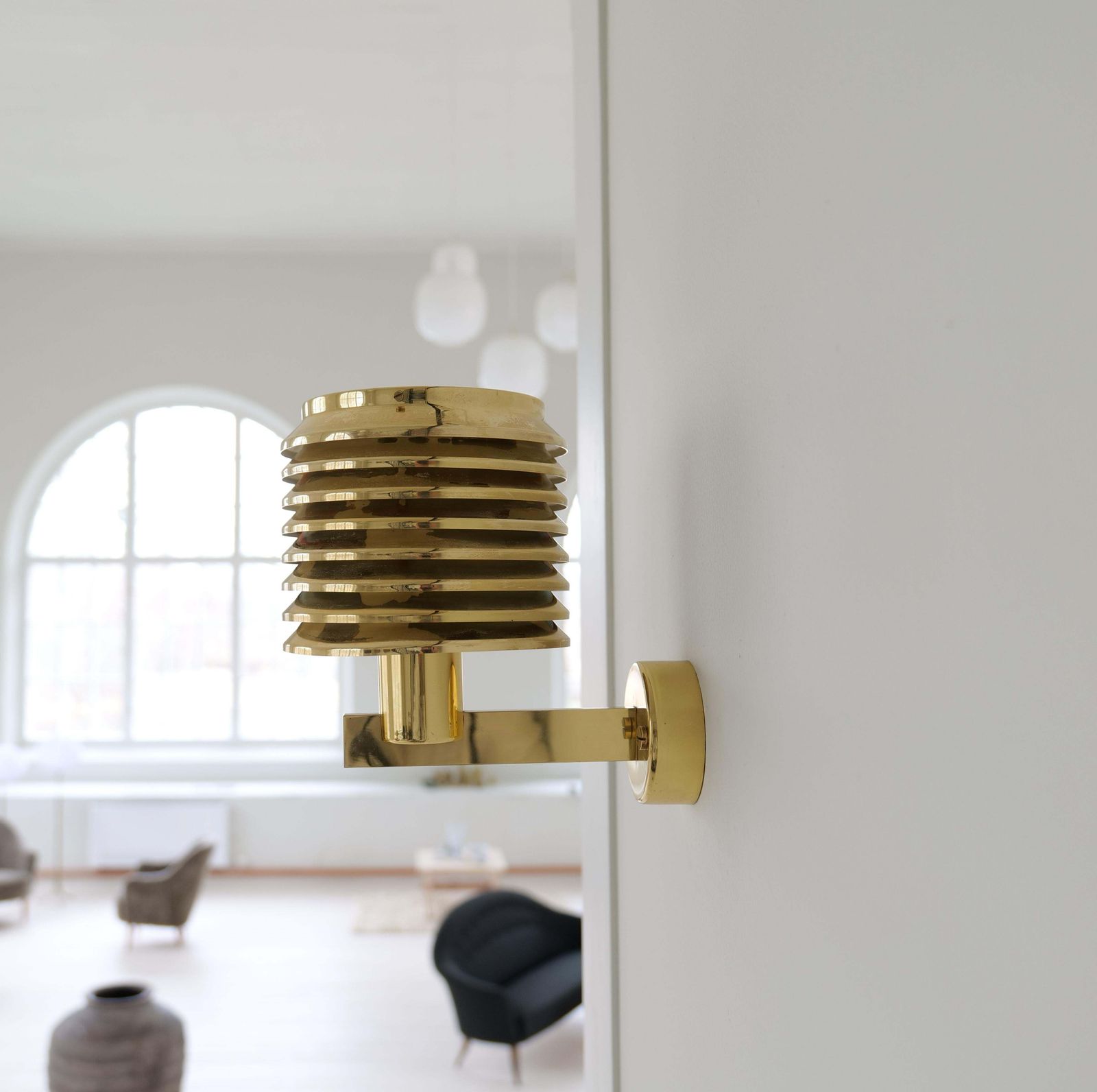 Midcentury Set Of Rare Hans Agne Jakobsson Wall Lamp Model V 299, 1960s photo for sale