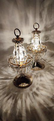 Crystal Table Lamps, Spain, 1980s, Set Of 2 photo buy
