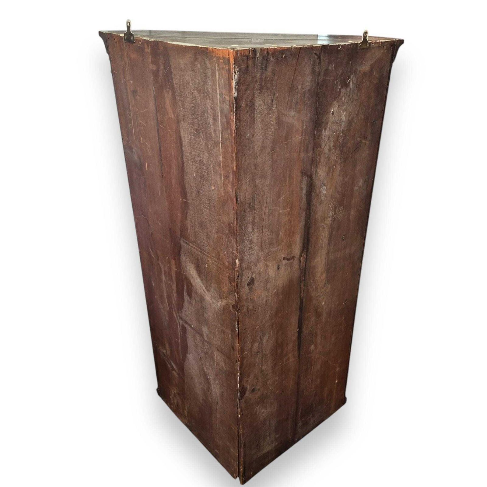 photo furniture Antique George III Glazed Mahogany Hanging Corner Cabinet
