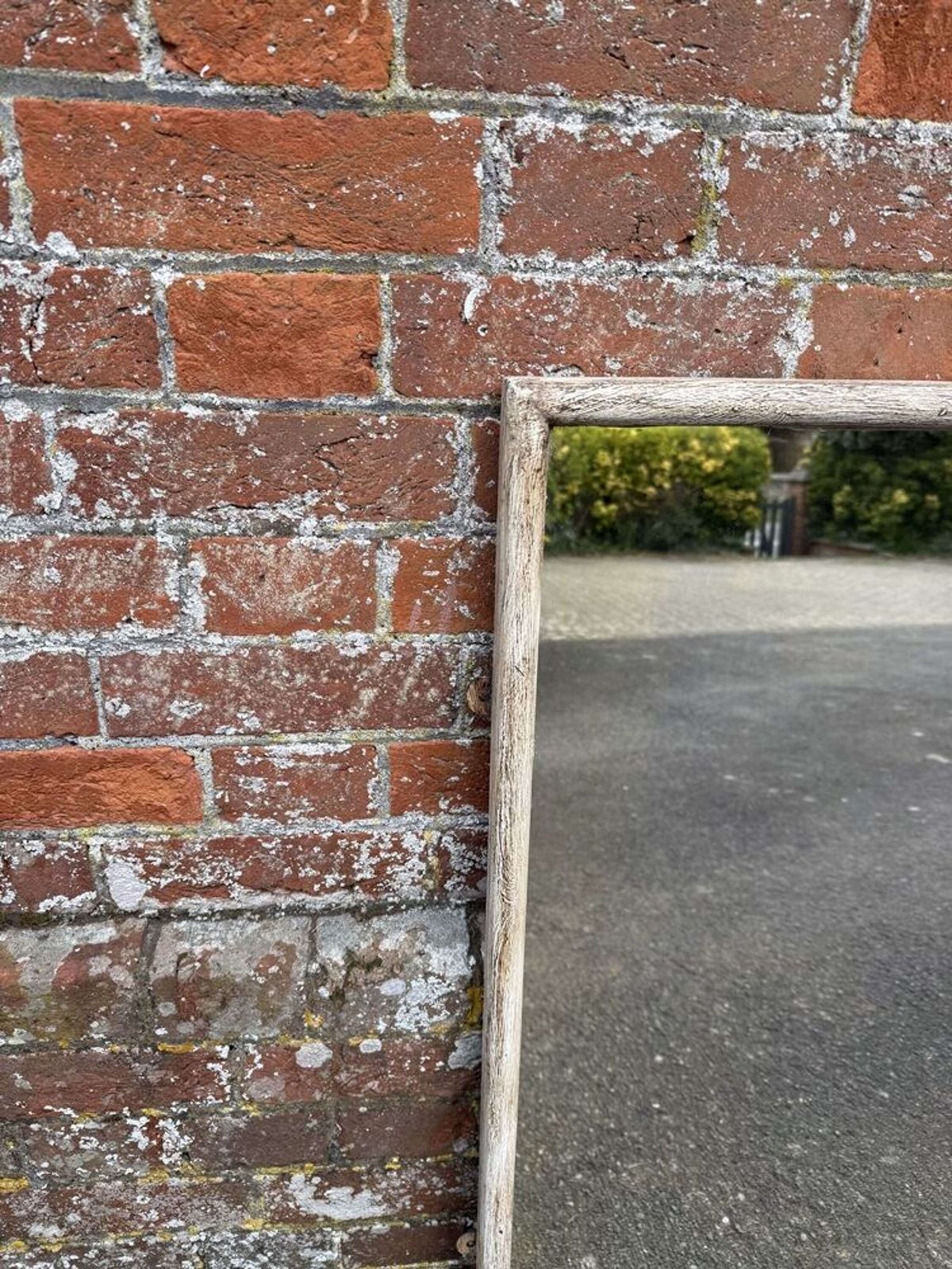 A Superb Highly Useful Size Antique French 19th C Painted Bistro Mirror. photo furniture