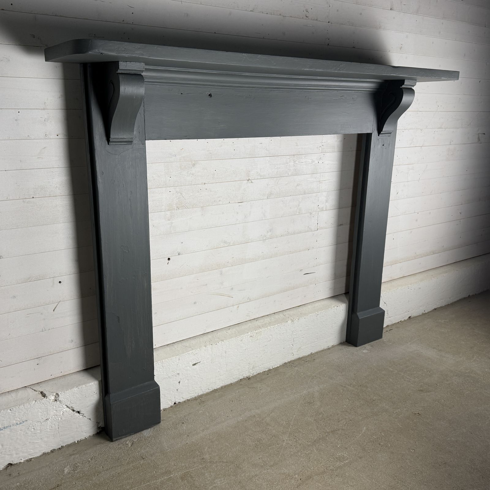Simple Reclaimed Victorian Painted Pine Fire Surround photo buy