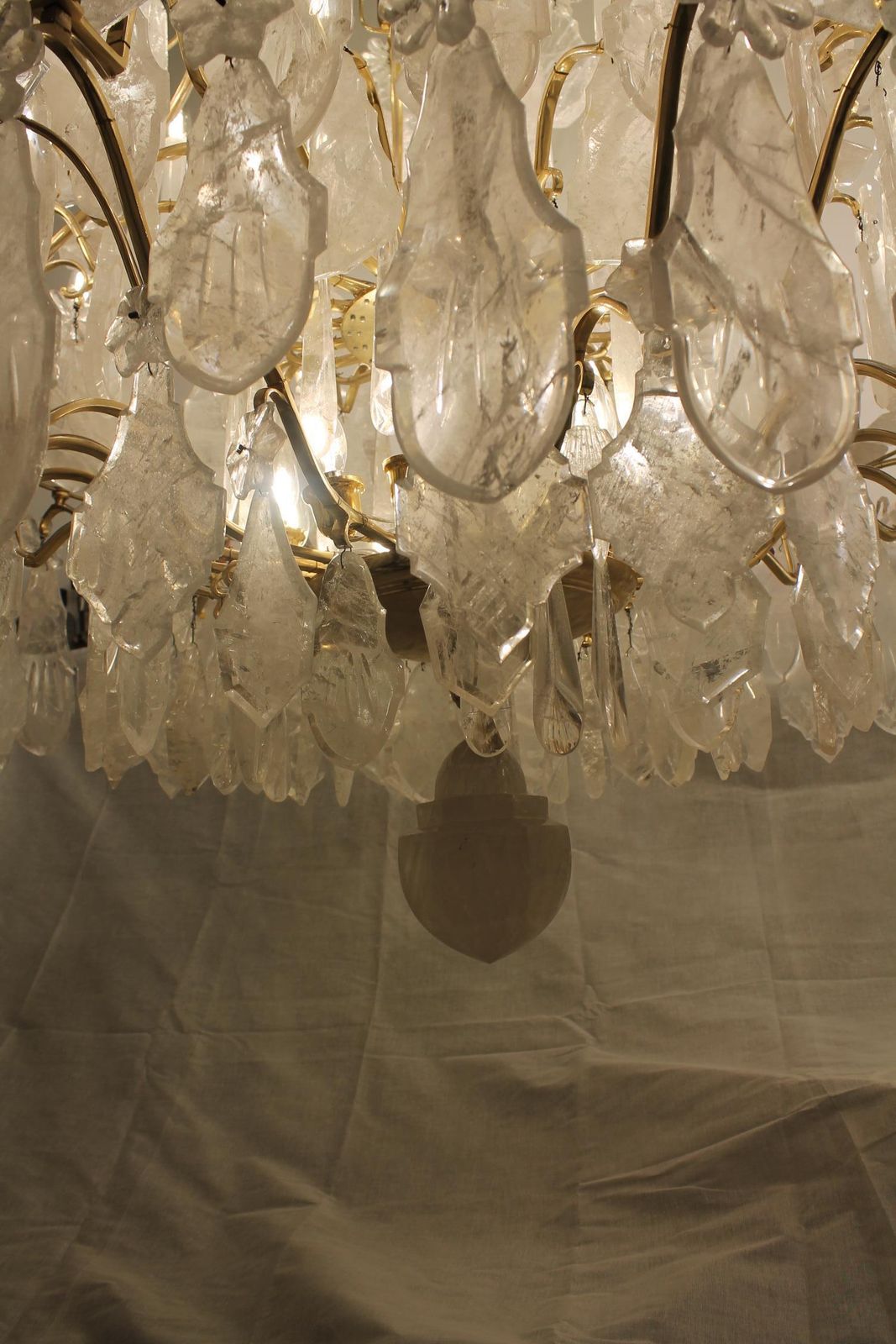 Exceptional Pair Of Rock Crystal Chandeliers In The Classic Louis XV Style photo furniture