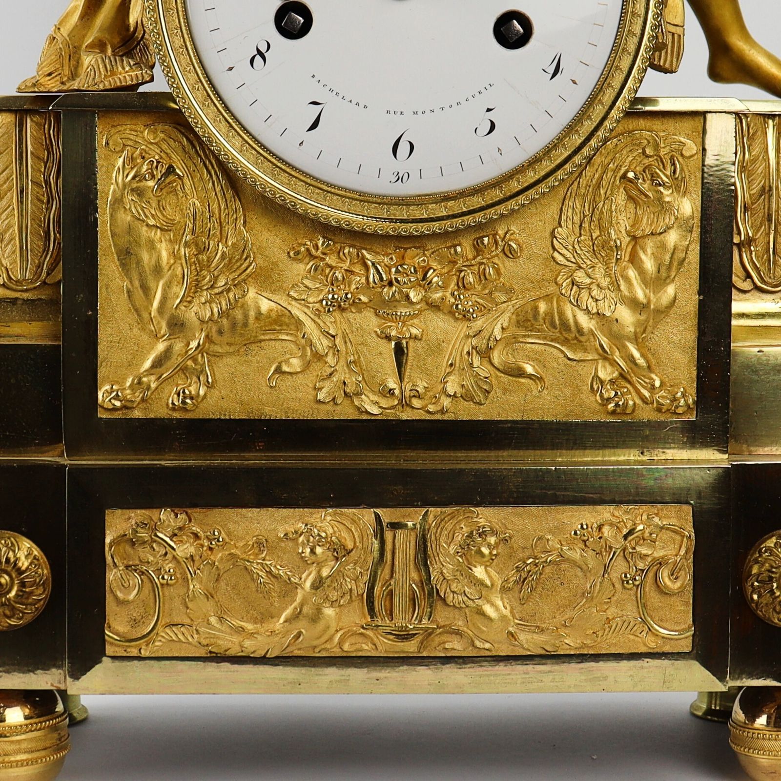 Early 19th Century French Ormolu Mantle Clock By Bachelard Paris photo furniture