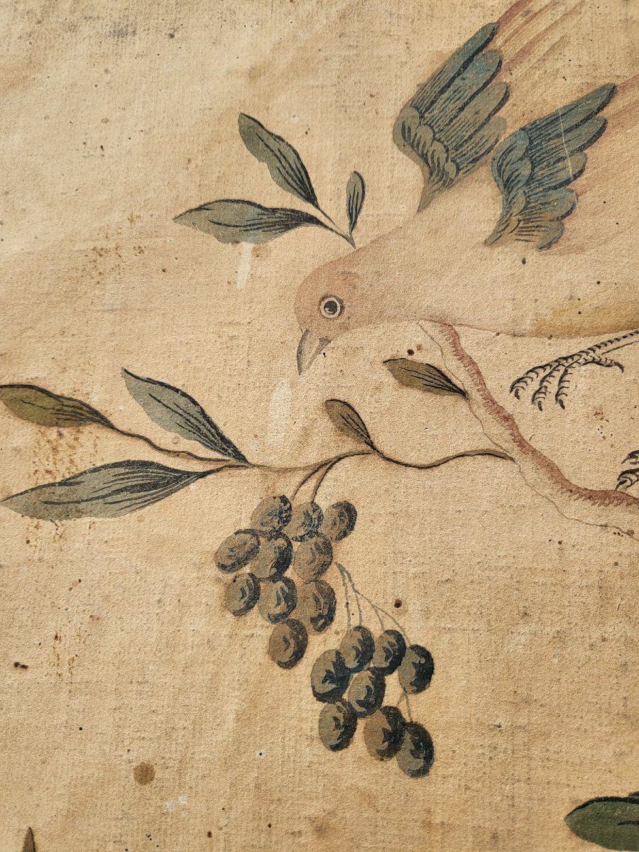 Wallpaper With Birds, Torino Or China, 18th/19th Century photo buy