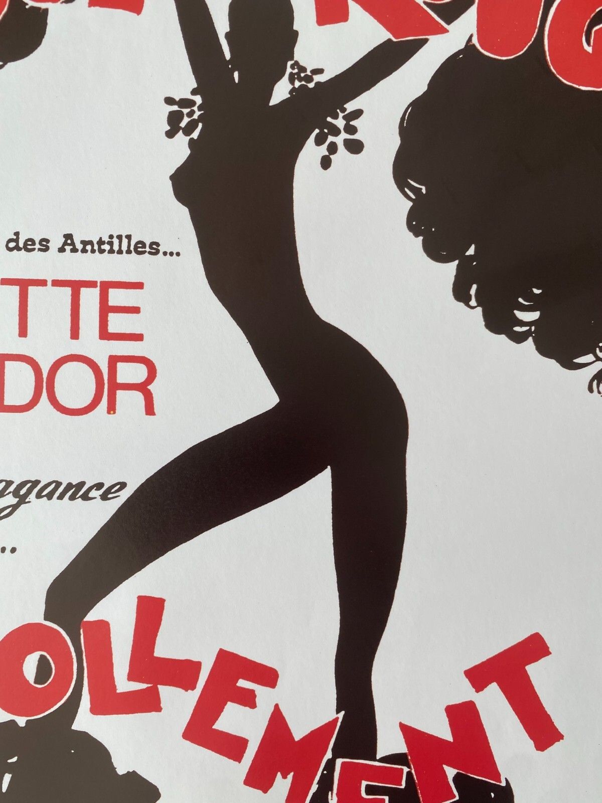 René Gruau, 1980s   Bal Du Moulin Rouge, Follement   Original Vintage Poster Printed In Offset   C.A. Cm 60 X 40   23,6 X 15,7 photo vintage