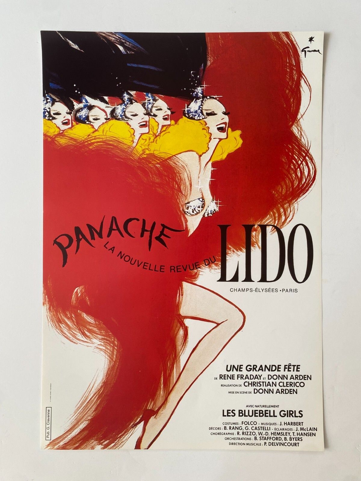 René Gruau, 1980s   Lido, Panache   Original Vintage Poster Printed In Offset Lithography   Cm 59 X 40   23,4 X 15,7 photo furniture