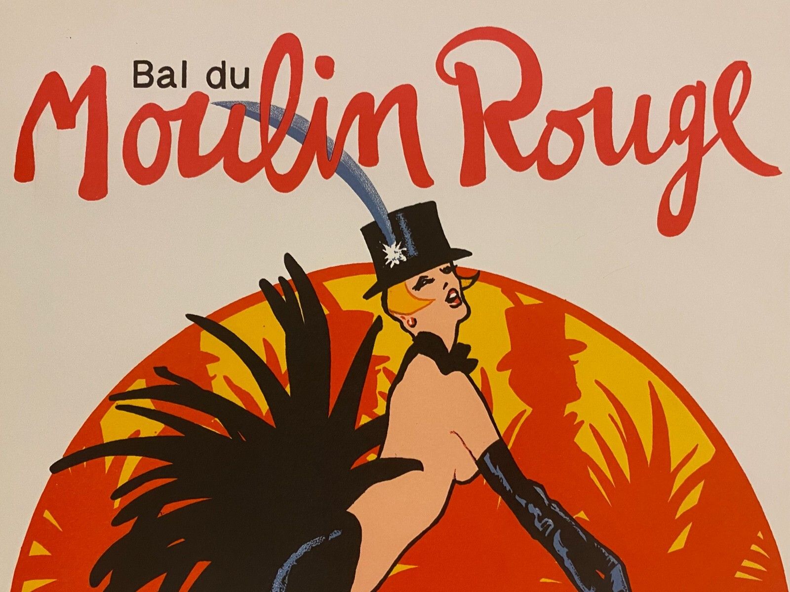 photo furniture René Gruau, C.A. 1983   Bal Du Moulin Rouge, Femmes   Original Vintage Poster Printed In Offset Lithography   C.A. Cm 60 X 40   23,6 X 15,7