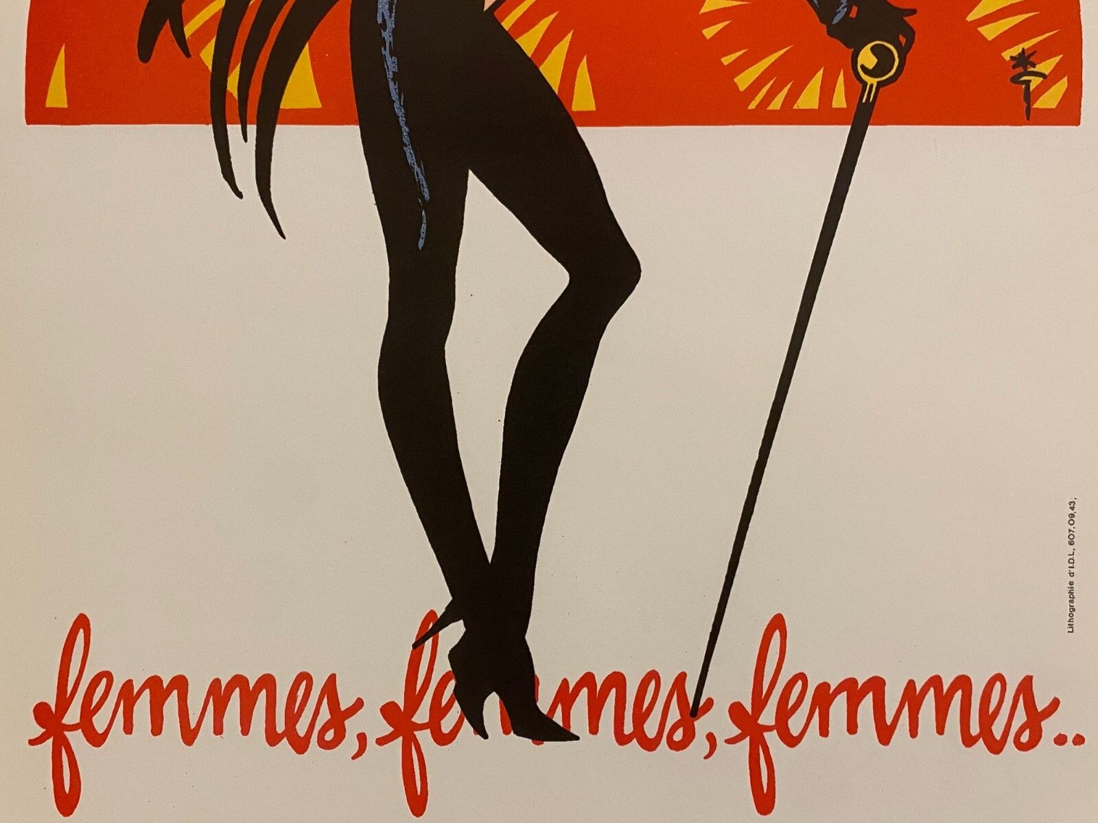 Art René Gruau, C.A. 1983   Bal Du Moulin Rouge, Femmes   Original Vintage Poster Printed In Offset Lithography   C.A. Cm 60 X 40   23,6 X 15,7 photo