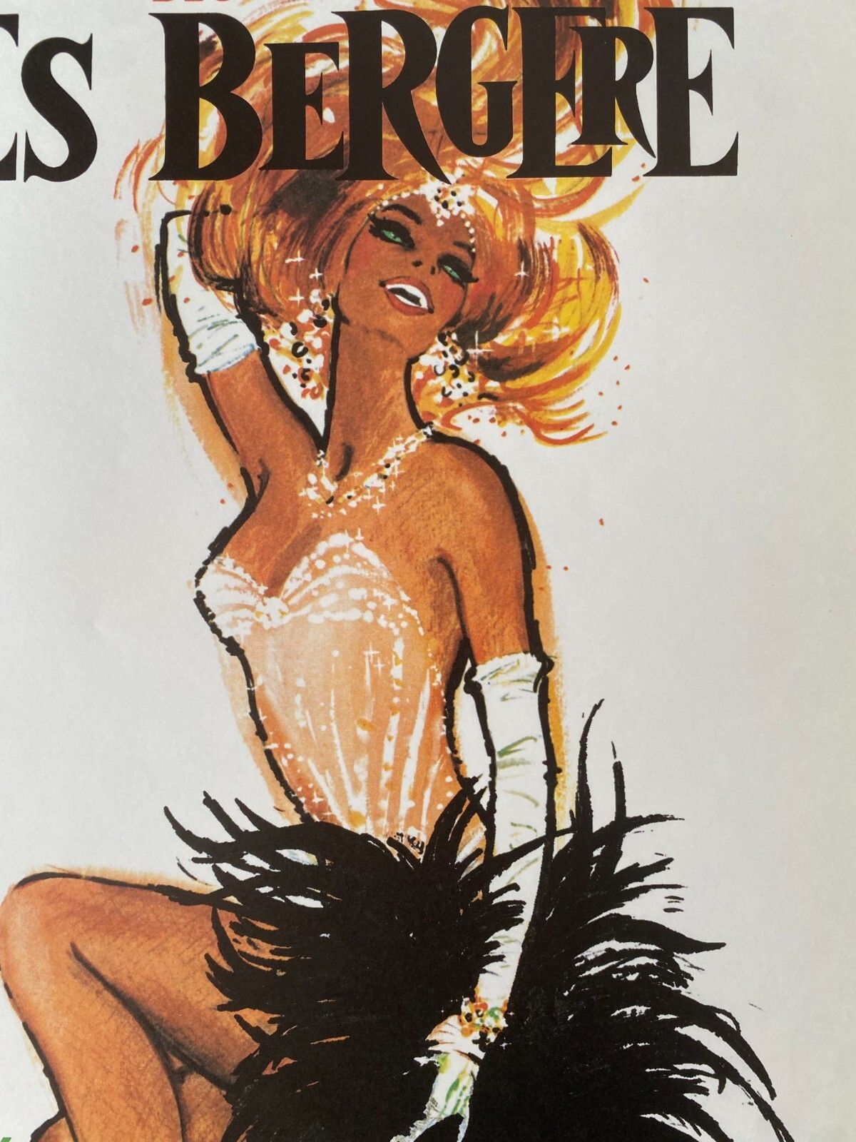 Jacques Darnel, 1970s   Pour Le Centenaire Des Folies Bergere   Original Vintage Poster Printed In Offset Lithography   C.A. Cm 60 X 40   23,6 X 15,7 photo vintage
