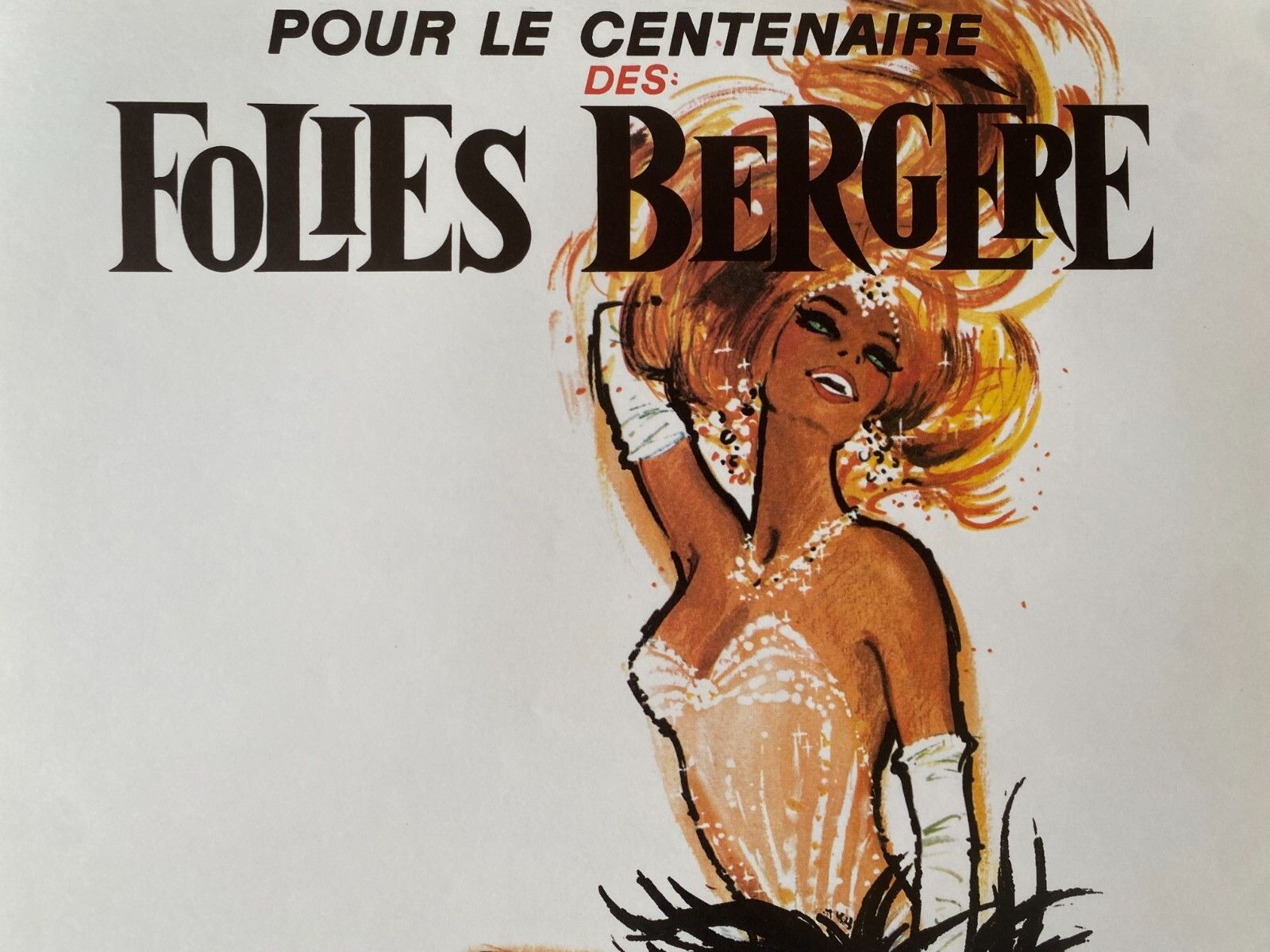 photo for sale Jacques Darnel, 1970s   Pour Le Centenaire Des Folies Bergere   Original Vintage Poster Printed In Offset Lithography   C.A. Cm 60 X 40   23,6 X 15,7