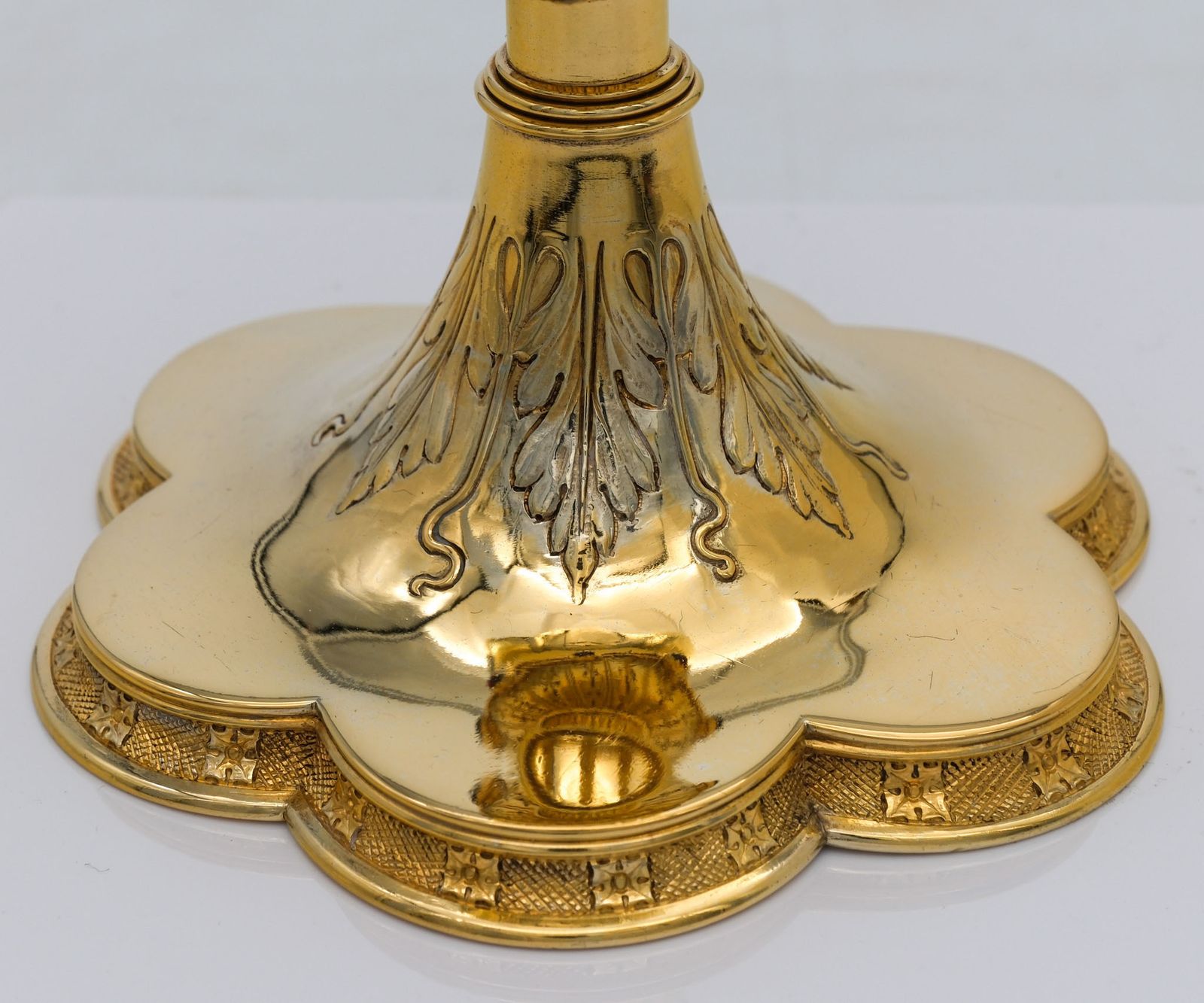 photo for sale Gothic Revival Sterling Silver Gilt & Stone Set Chalice By Carl Krall London 1892