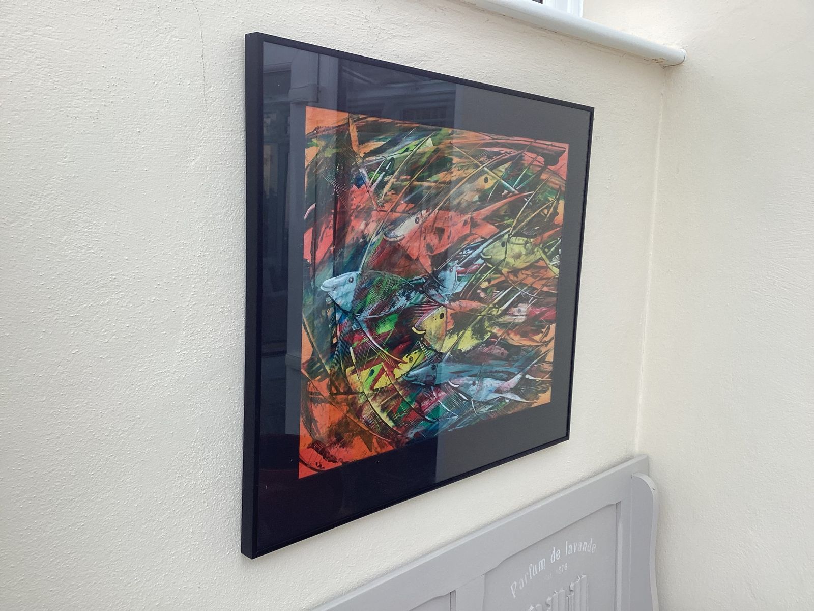 Contemporary Oil Painting Of Fishes photo for sale