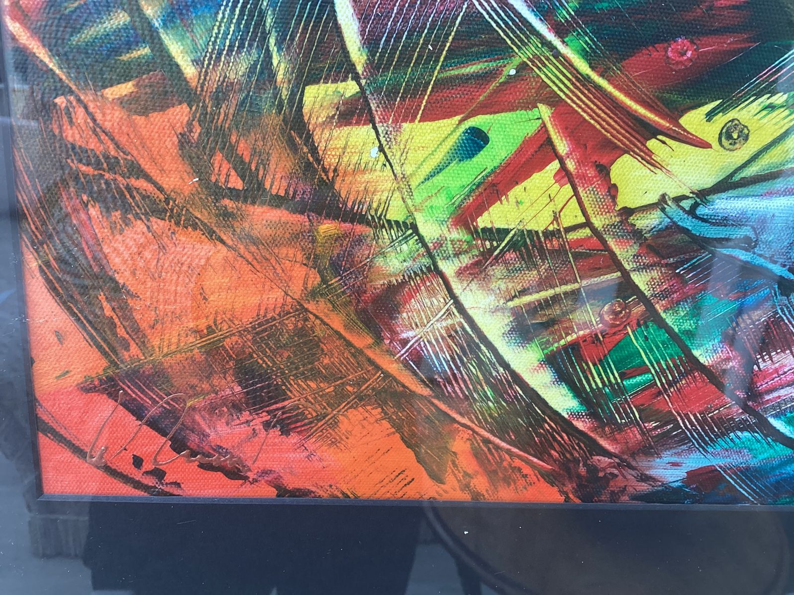 Contemporary Oil Painting Of Fishes photo Art