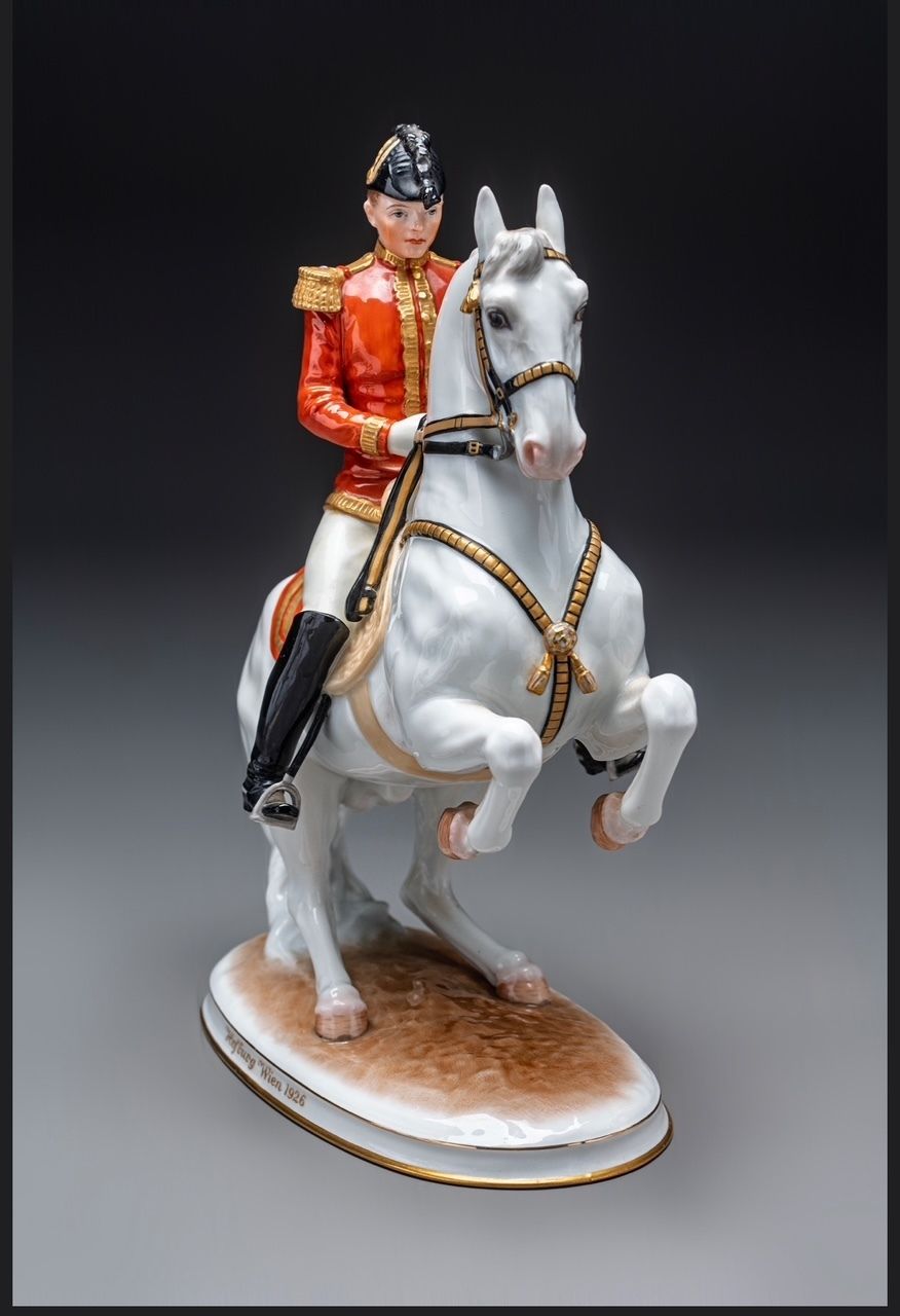 A Set Of Four Augarten Vienna Porcelain Figurines From Spanish Riding School photo 3850.0