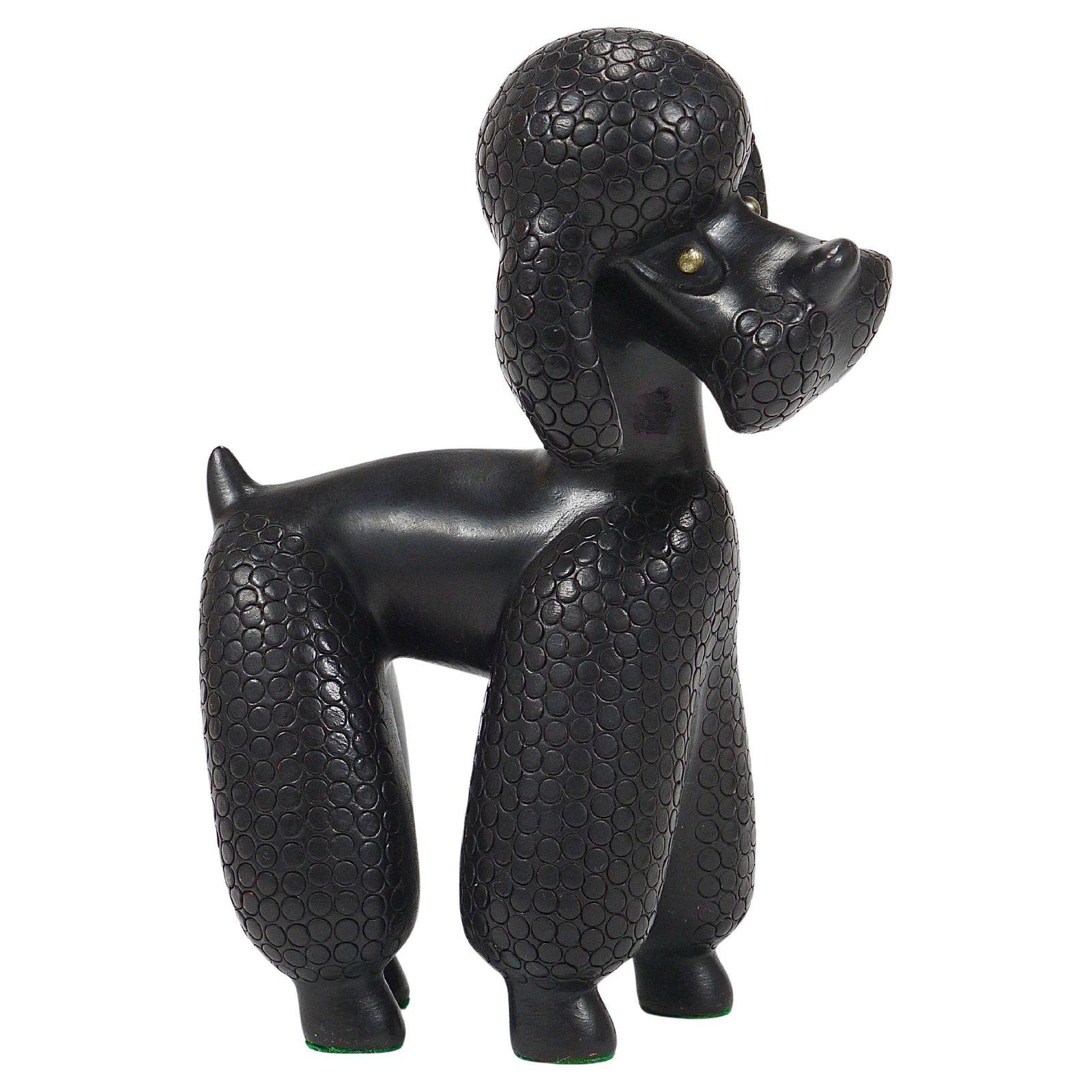 Charming Dog Poodle Sculpture Figurine By Leopold Anzengruber, Austria, 1950s