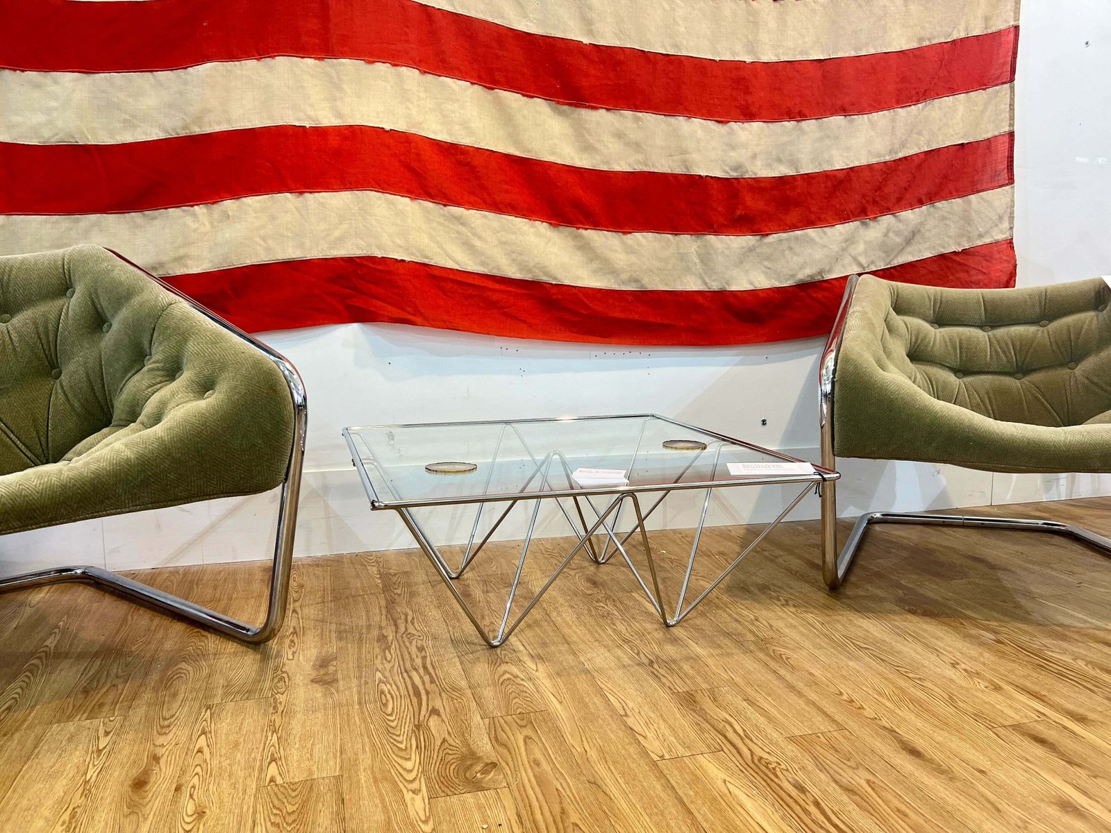 After Paolo Piva, Vintage Italian Steel & Glass Alanda Coffee Table