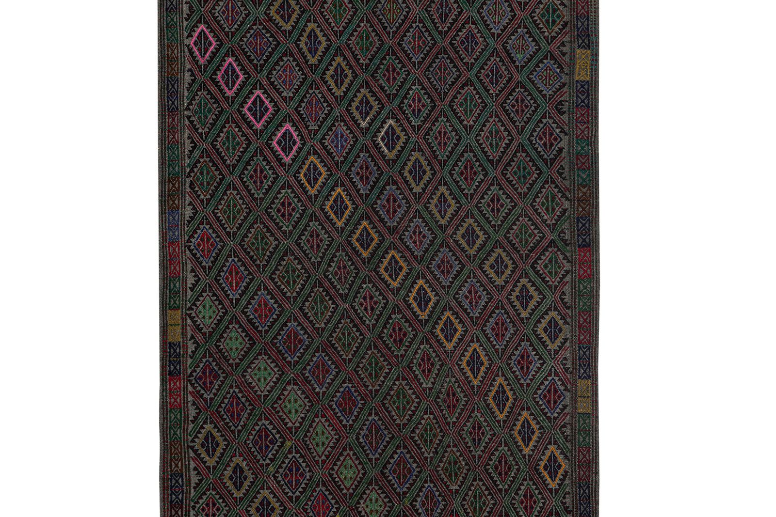 1960s Turkish Wool Jajim Kilim Rug 3'9'' X 6'2'' photo 503.0