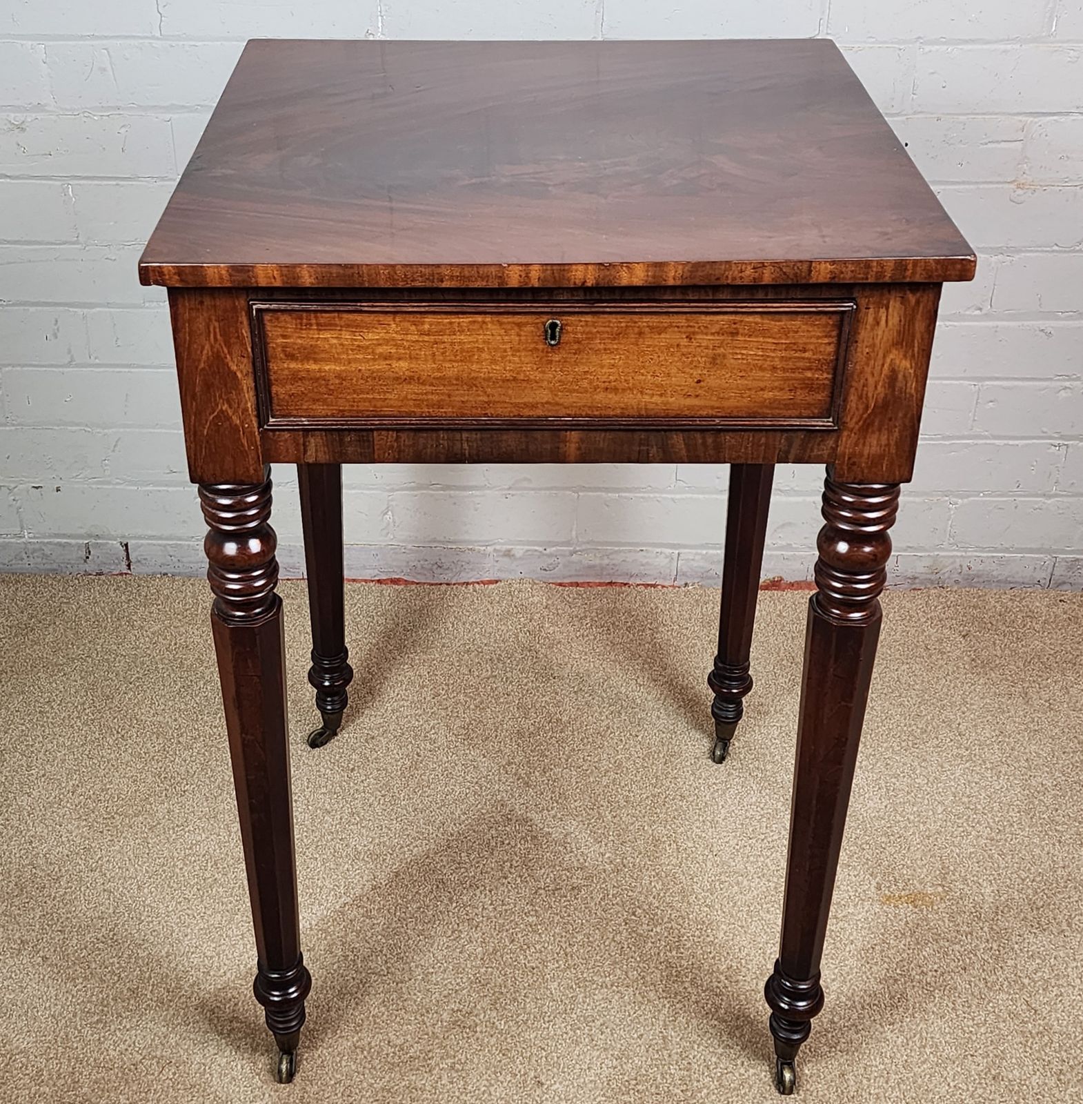Georgian Mahogany Ladies Writing Desk, In The Manner Of Gillows photo for sale
