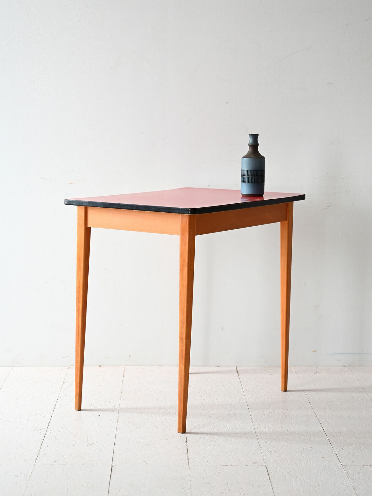 Scandinavian 60's Dining Table With Red Formica Top