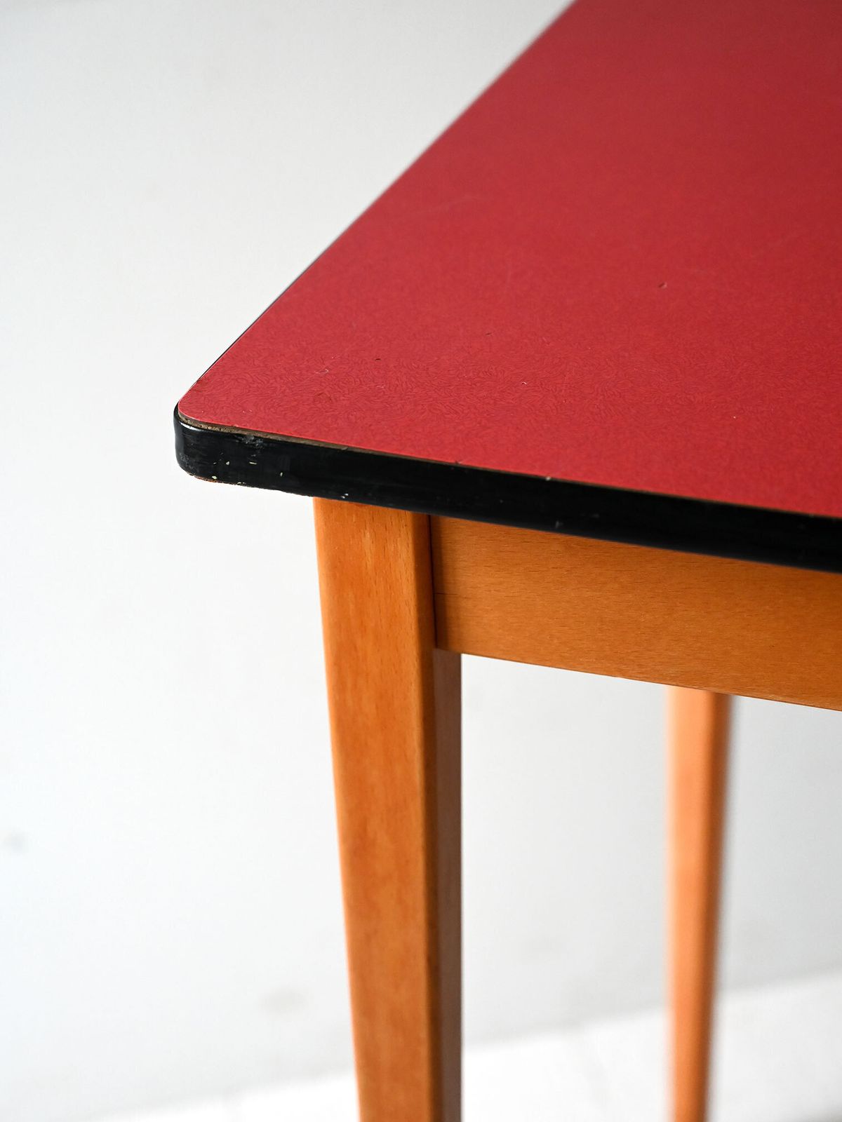 Scandinavian 60's Dining Table With Red Formica Top photo 760.0