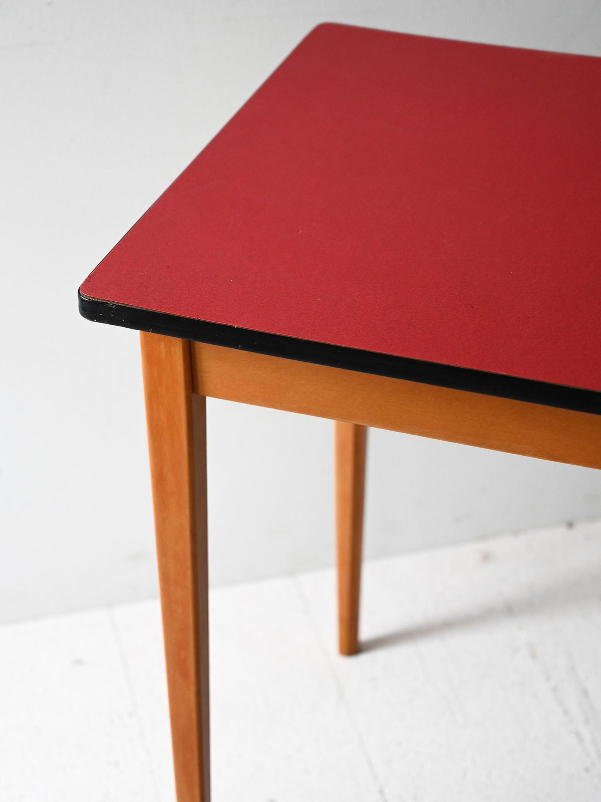 Scandinavian 60's Dining Table With Red Formica Top photo vinterior