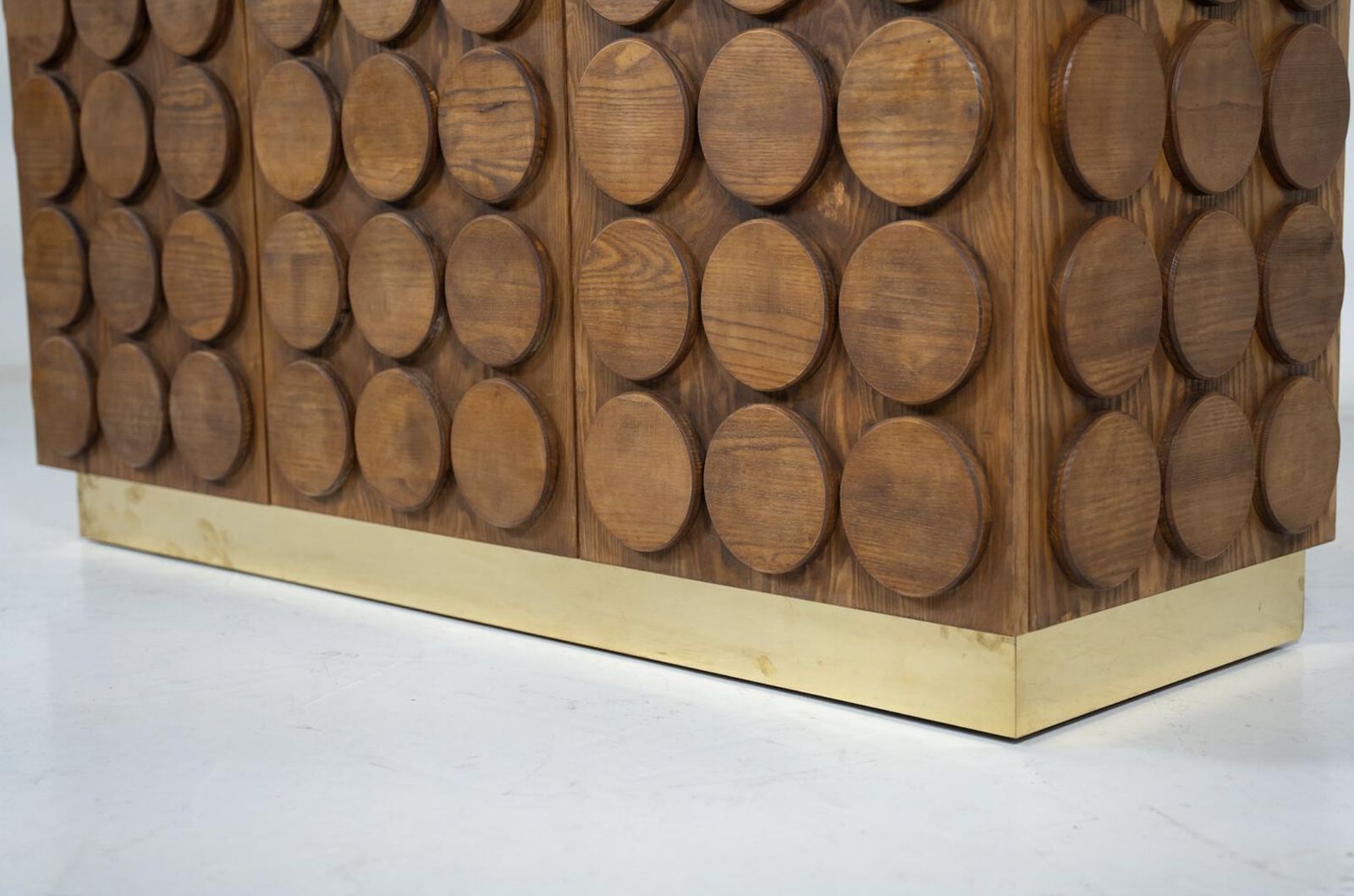 Contemporary Sideboard, Wood And Brass, Italy photo Furniture